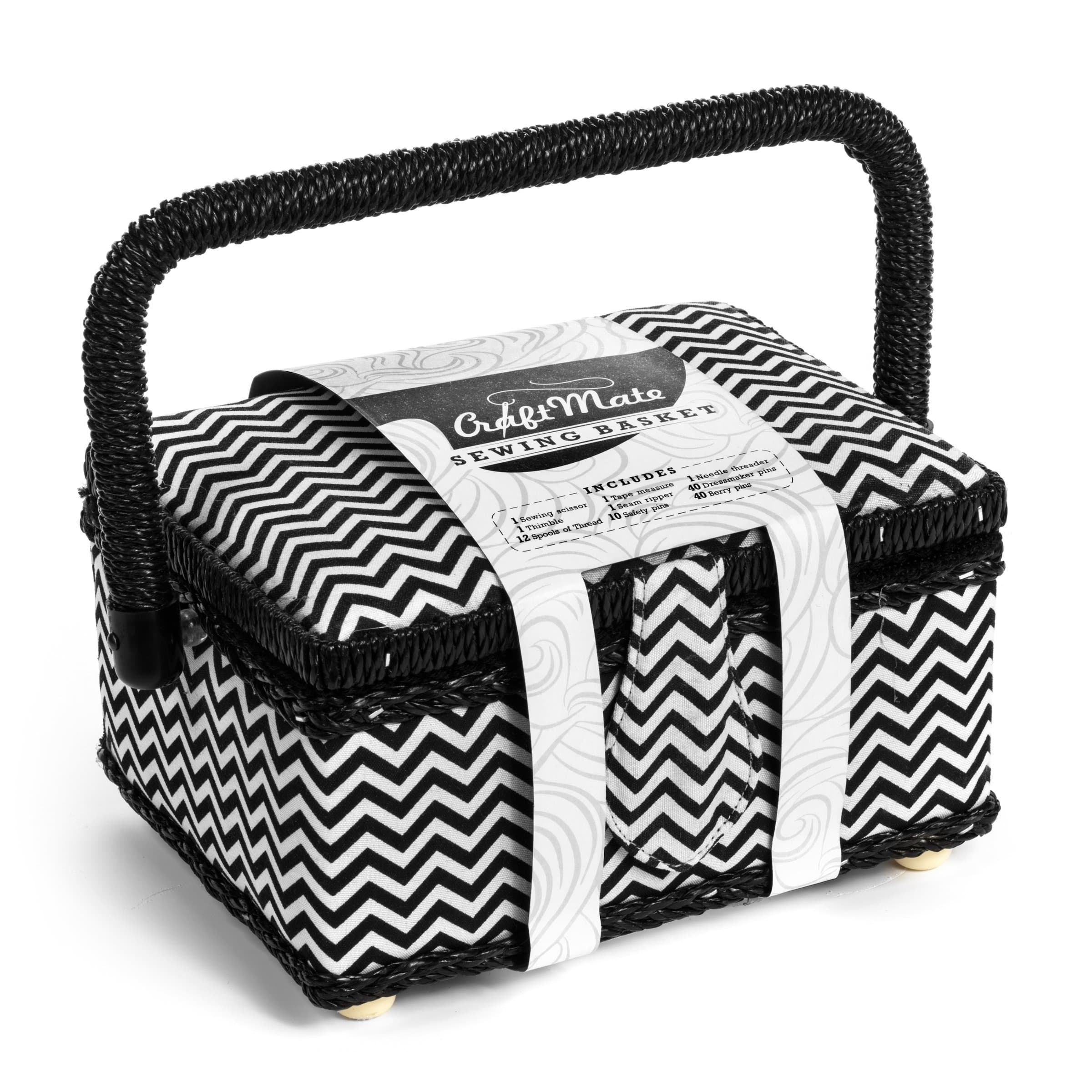 Modern Sewing Basket Kit Comes Complete with Everything You Need to Tackle the Most Complicated Sewing Projects – and Have ALL Your Accessories Right at Your Fingertips!