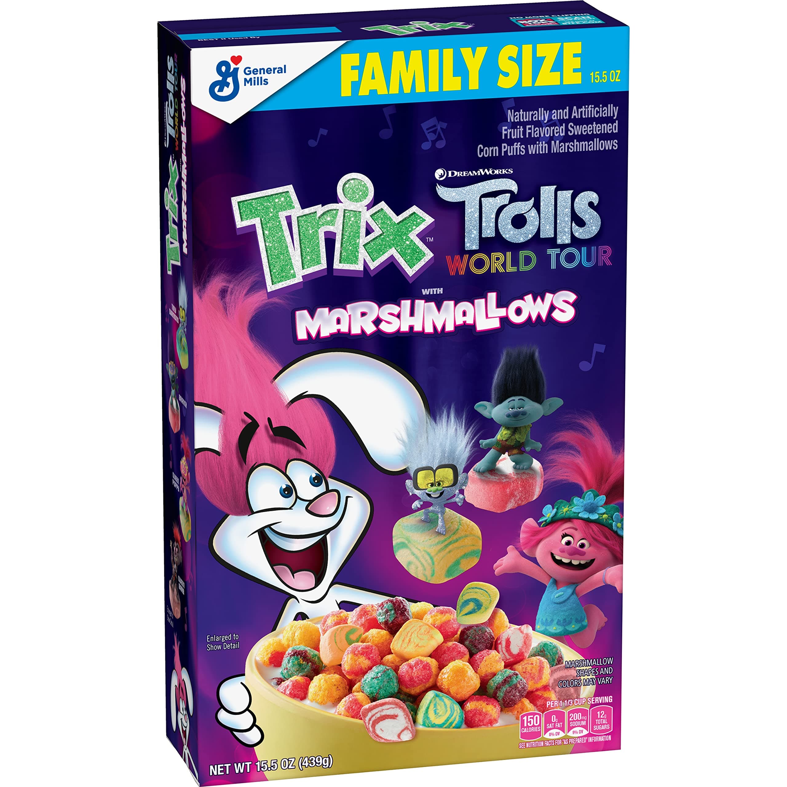 Trix Trolls with Marshmallows Breakfast Cereal, 15.5 oz