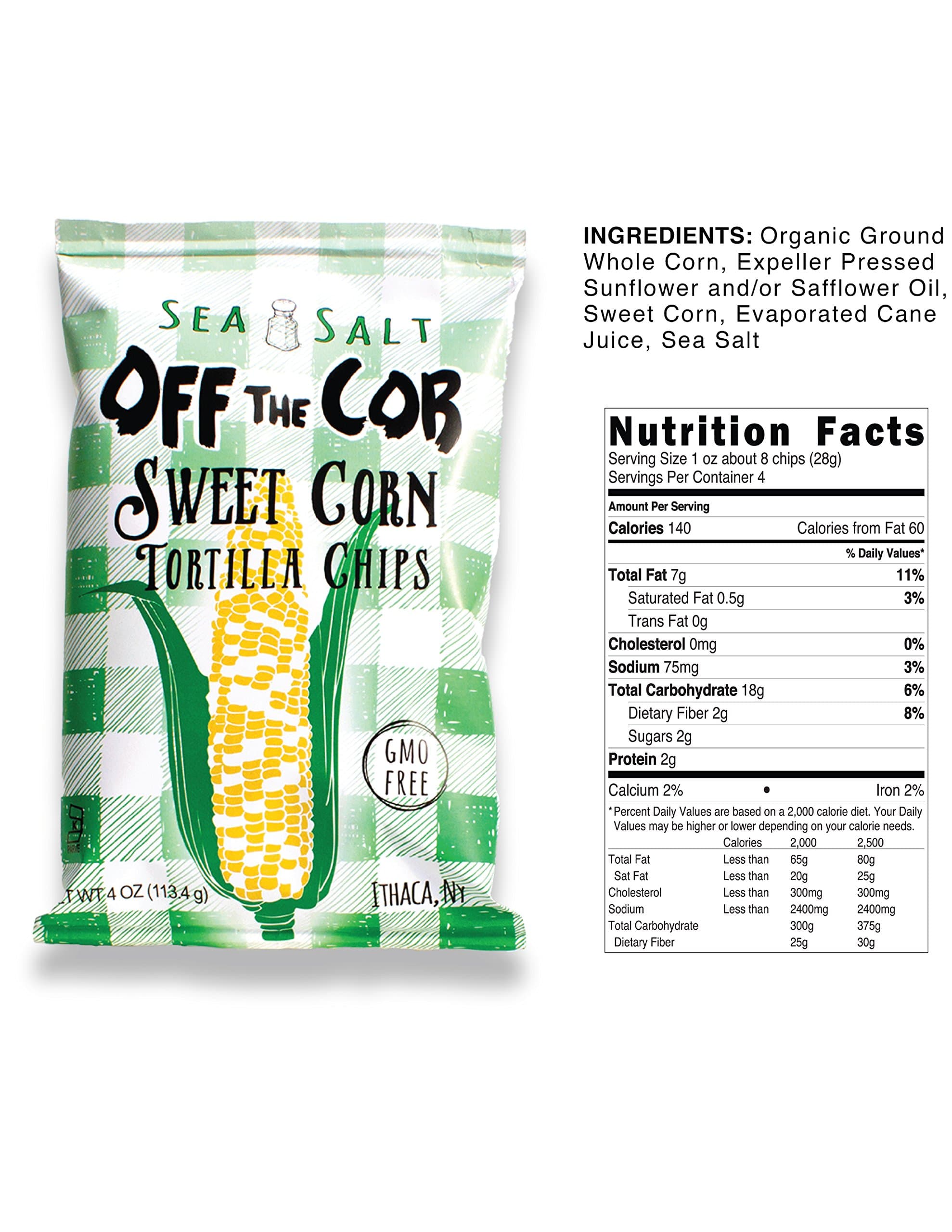 Sweet Corn Sea Salt Chips 4 Oz 6 Pack