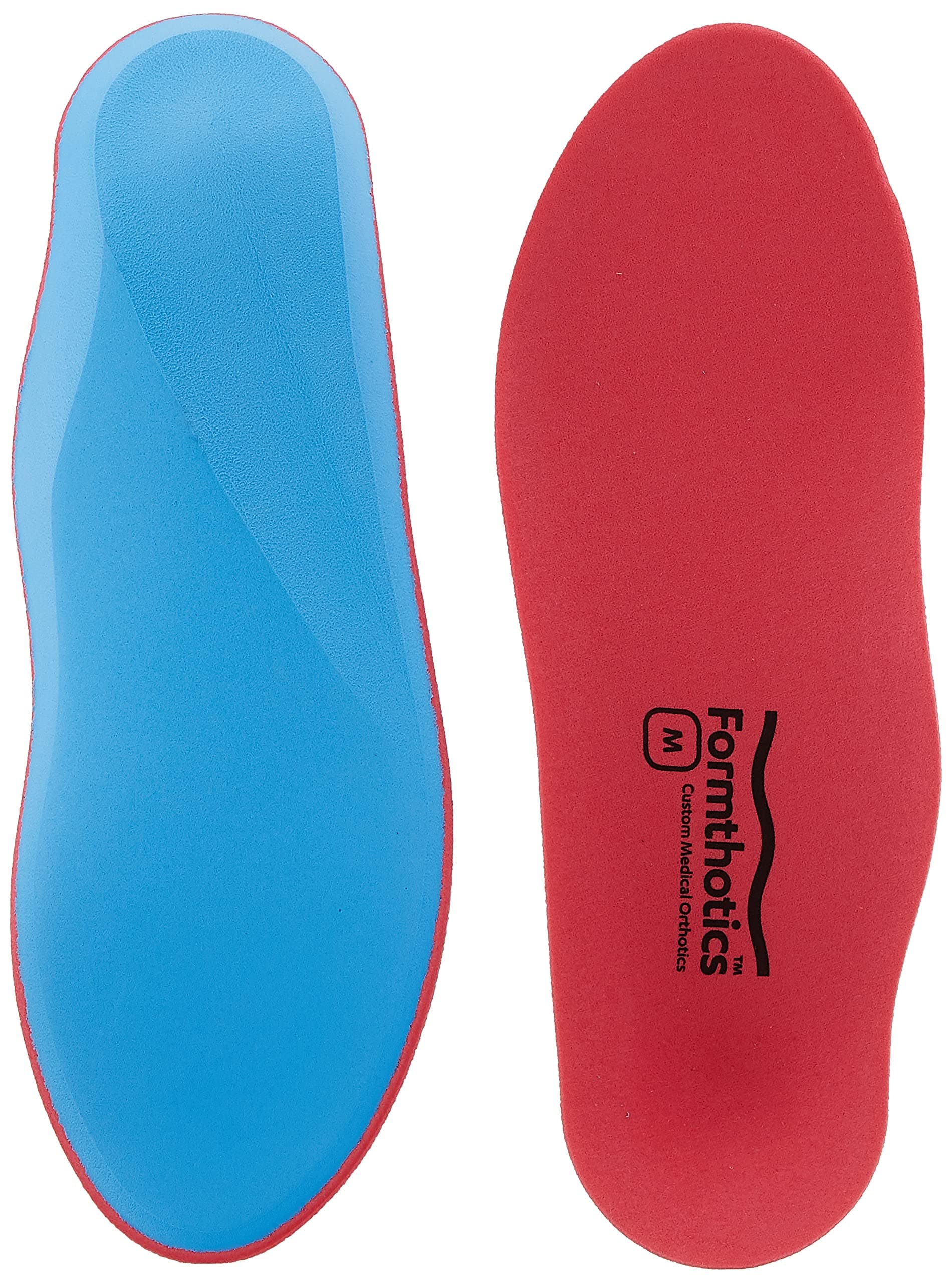 Formthotics Dual Density Full Length Insoles One Pair - UK 7-8 Red, Blue