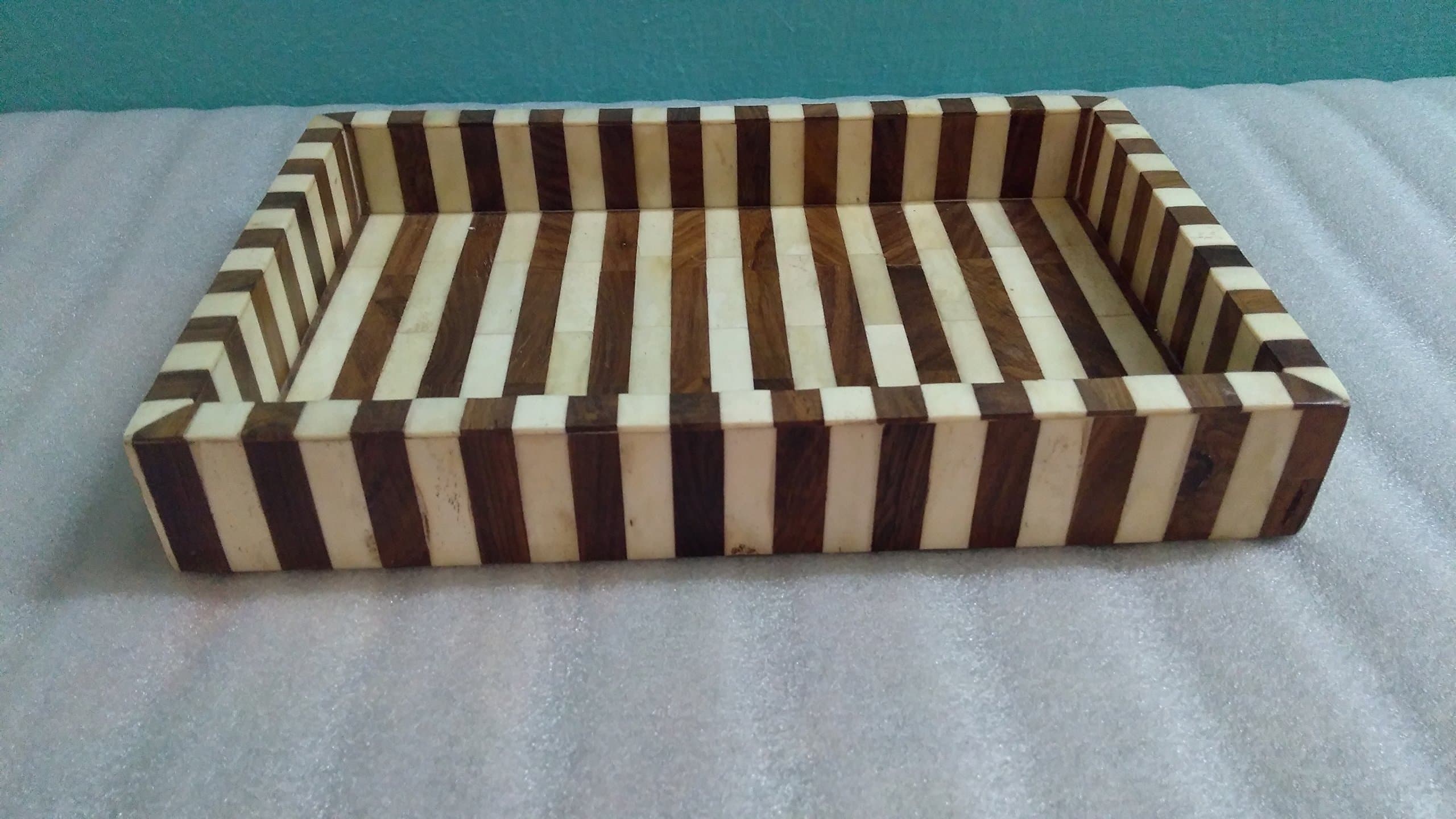 bone inlay wood inlay decorative tray