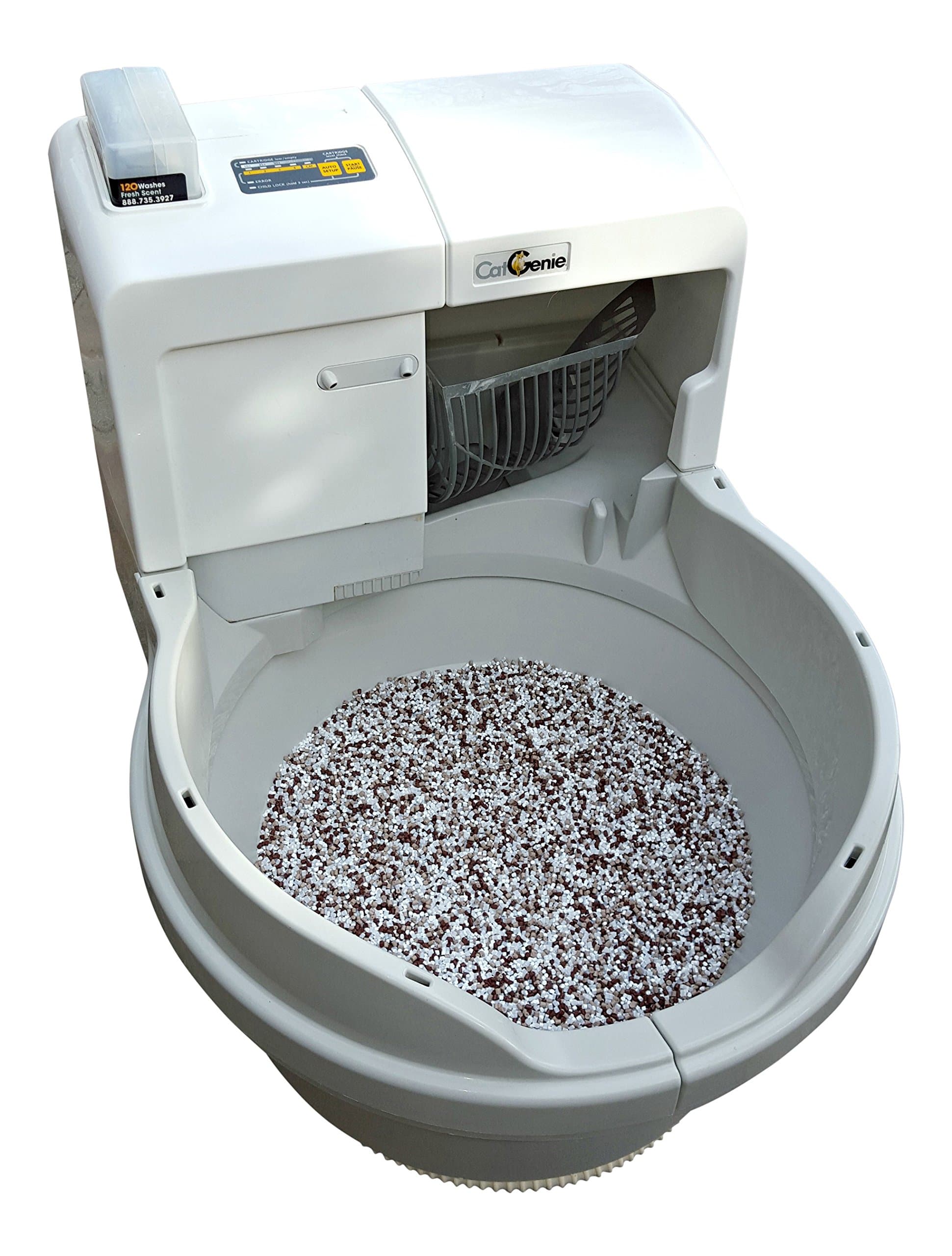 BEST VALUE - Purrfect Pellets Replacement Washable Granules for Popular Automatic Flushing and Washing Cat Box (4LB, Light Neutral)