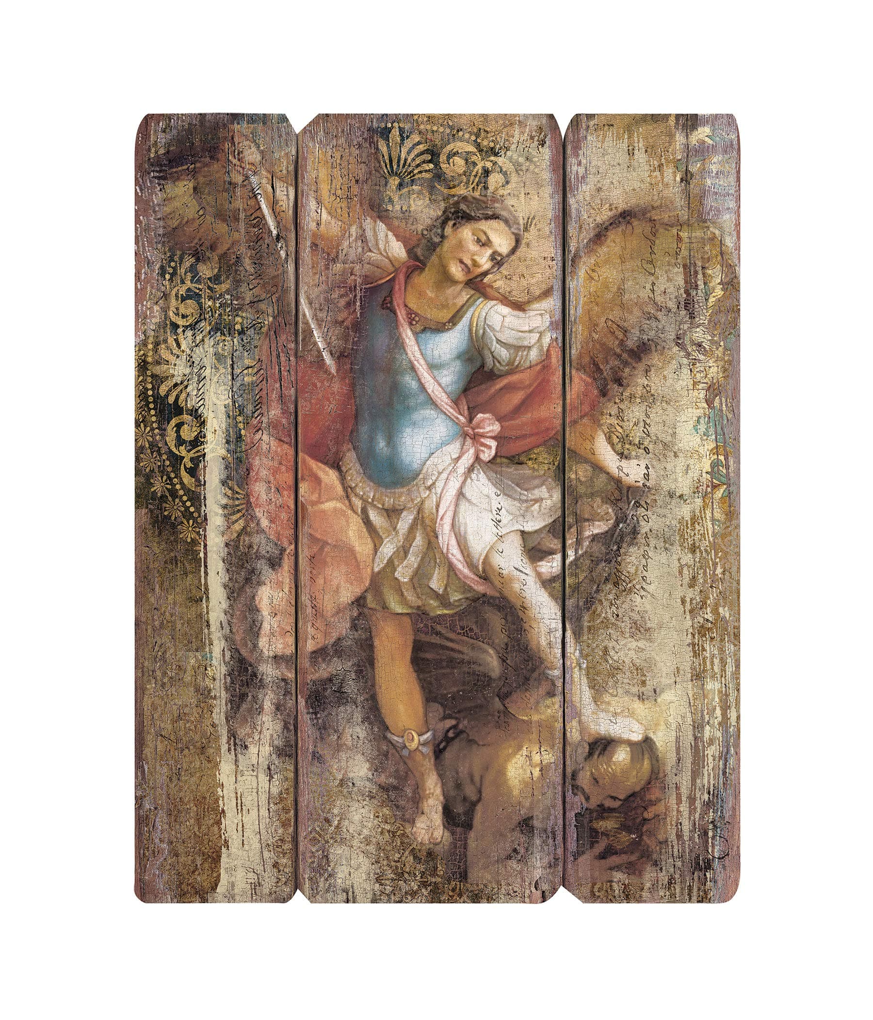 Joseph's Studio by Roman - St. Michael Decorative Panel, 15" H, Courageous Panels, Medium Density Fiberboard, Home Decor, Religious, Giftware, Decorative, Beautiful Detail