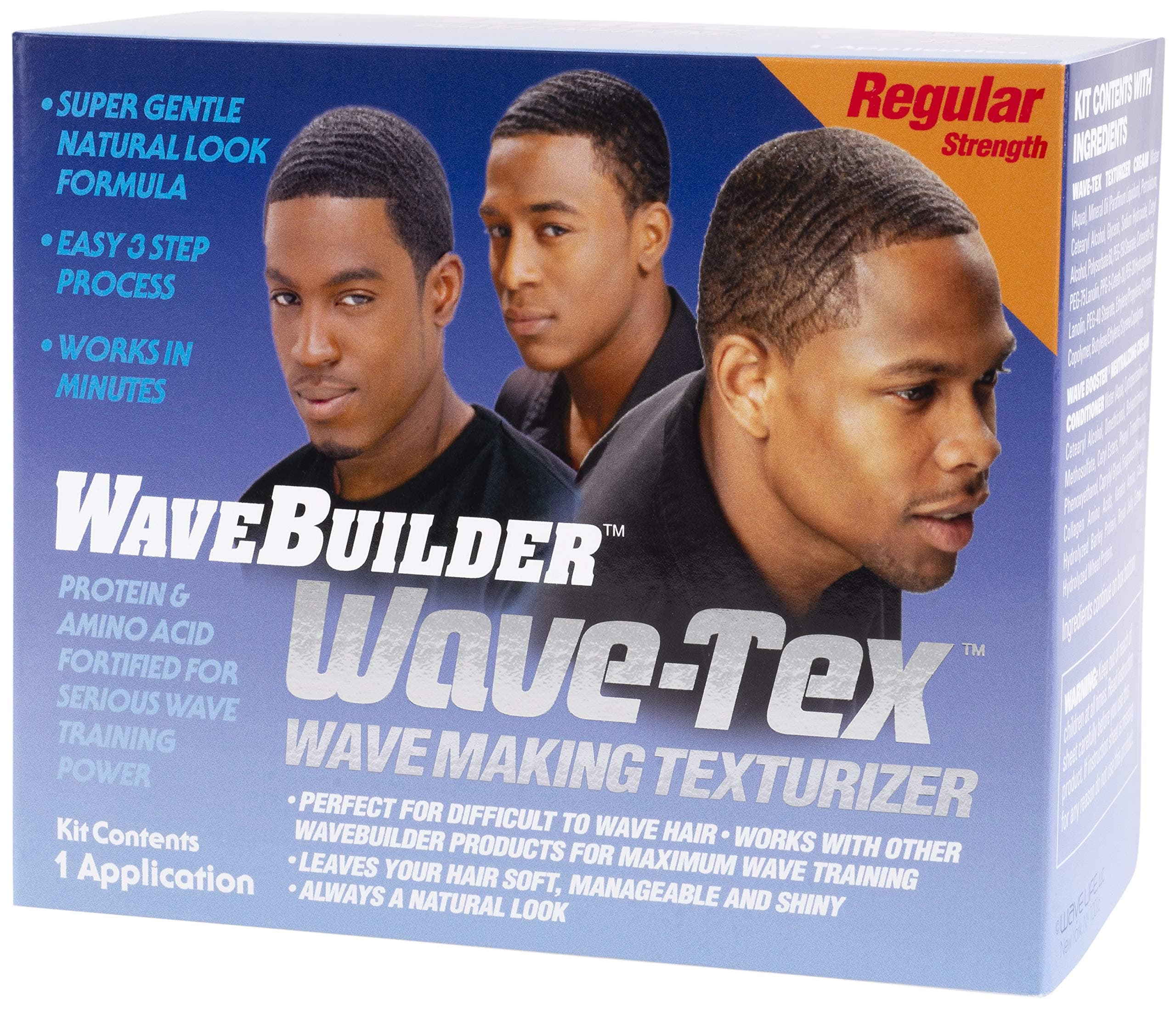 WaveBuilder Wave-Tex Wave Making Texturizer Kit for Difficult to Wave Hair, 1 Application