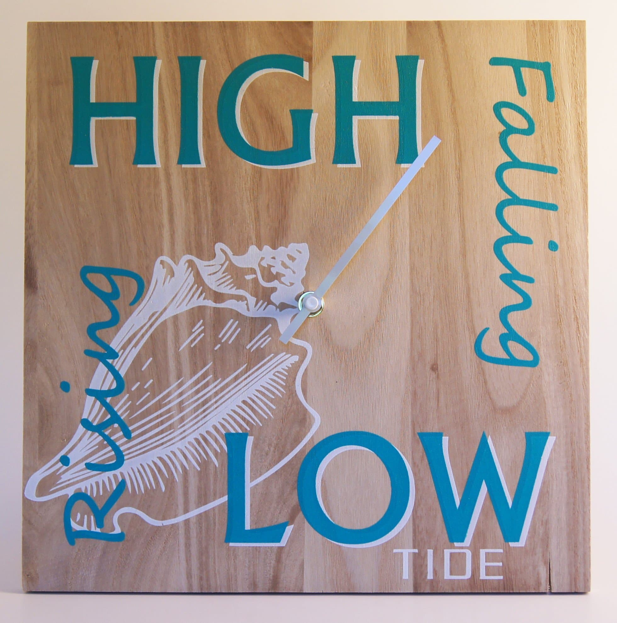 Tide Clock Timer - Handmade - Nautical - Beach Lover - Coastal White Shell