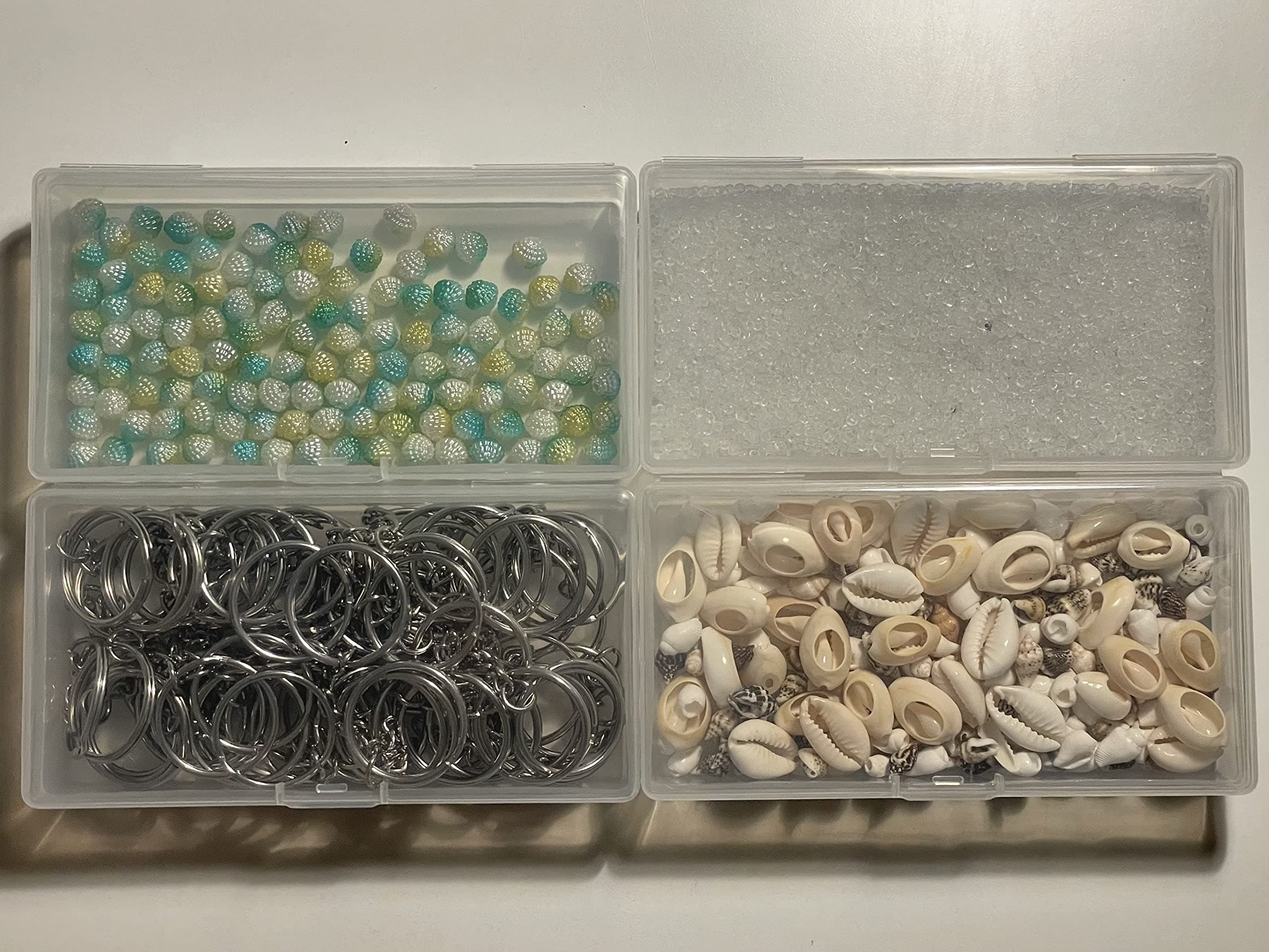 Mini Clear Plastic Bead Storage Containers Box Case With Lid For Items,Pills,Herbs,Tiny Bead,Jewerlry Findings, And Other Small Items Rectangle (4 pieces)