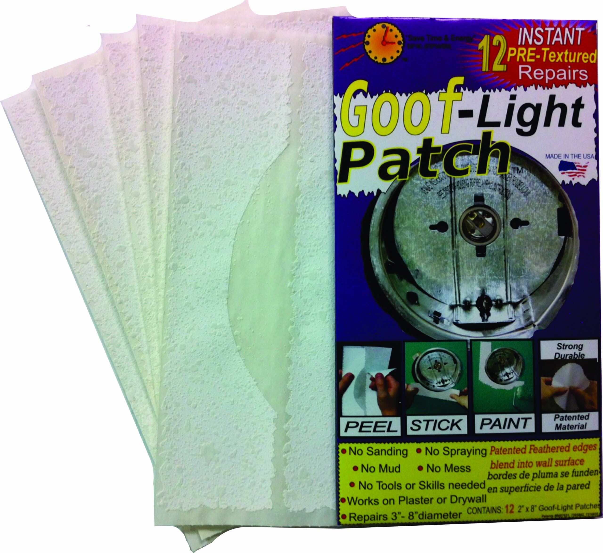 Stepsaver Products USA Made Self-Adhesive Goof-Light Textured Repair Mis-Cut Damage Around Recessed Can Lights.