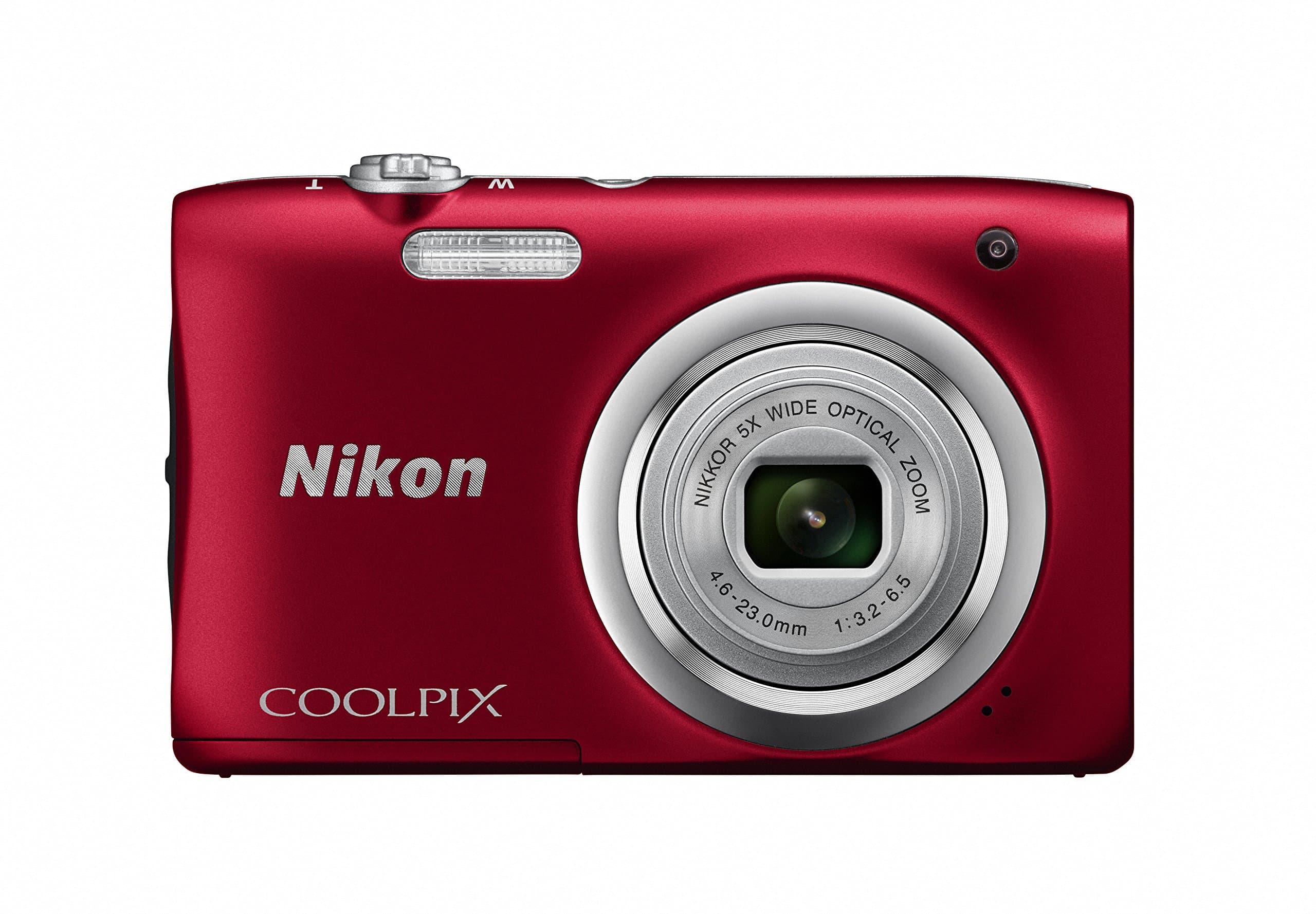 Nikon COOLPIX A100 Digital Camera, 5x Optical Zoom, 2005 Pixels, Red A100RD