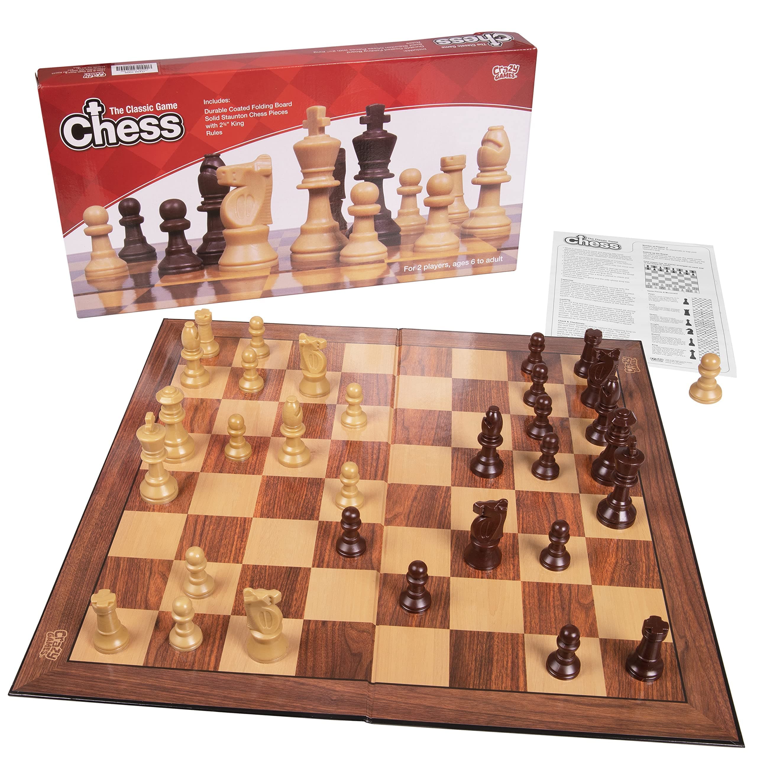 Plastic Chess Set: Premium Quality, Foldable Board with Staunton Pieces - Perfect for Travel, Kids and Adults, Suitable for Indoor & Outdoor Portable Ajedrez