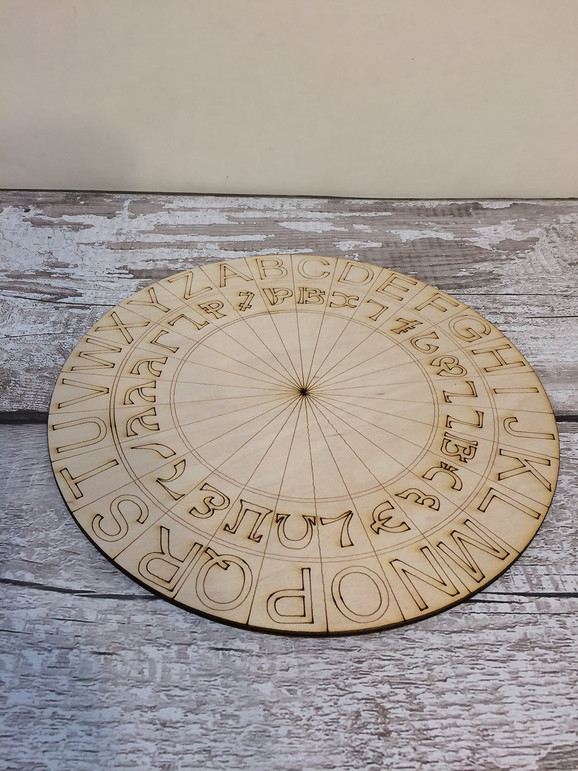 Enochian Alphabet Cipher Disk Witches Alphabet Cipher Wheel Ring