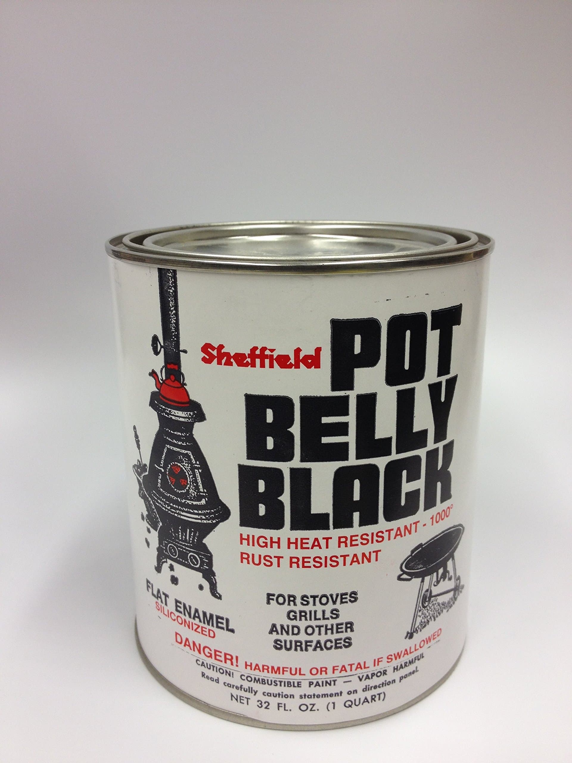 Sheffield Quart Pot Belly Black High Temperature Finish