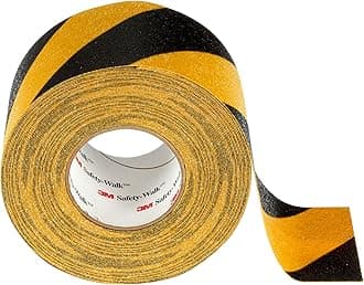 Safety-Walk 3M Safety-Walk Slip-Resistant General Purpose Tapes & Treads 613, Black/Yellow Stripe, 6 in x 60 ft, Roll, 1/Case