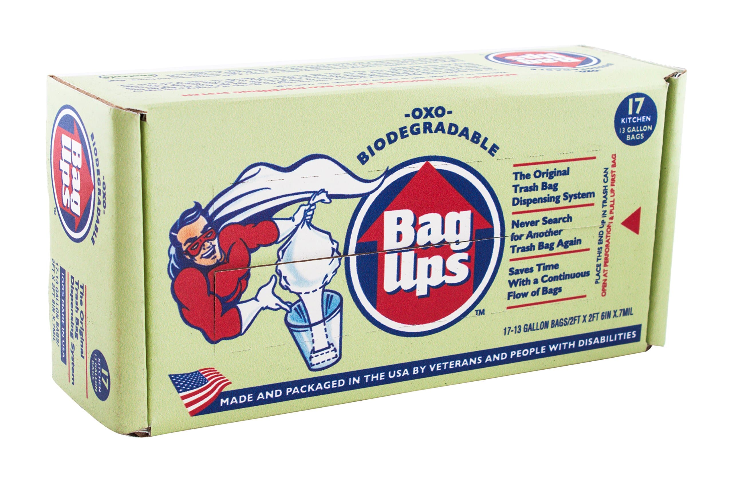 Bag Ups OXO Biodegradable Trash Bags, 17 Count