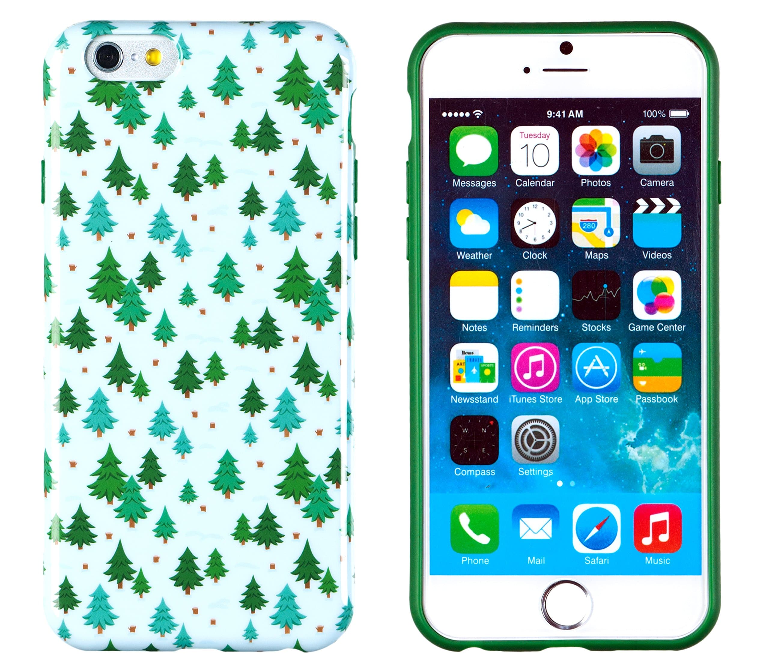 iPhone 6 Plus + Case, DandyCase Perfect Pattern *No Chip/No Peel* Flexible Slim TPU Case Cover for Apple iPhone 6 Plus (5.5" Screen) [Christmas Trees]