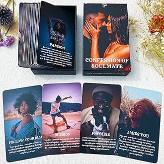 GZXINKE Confession of Soulmate Oracle Cards, African American Black Love Oracle Deck, Twin Flame Soulmate Karmic Situation for Love Relationships