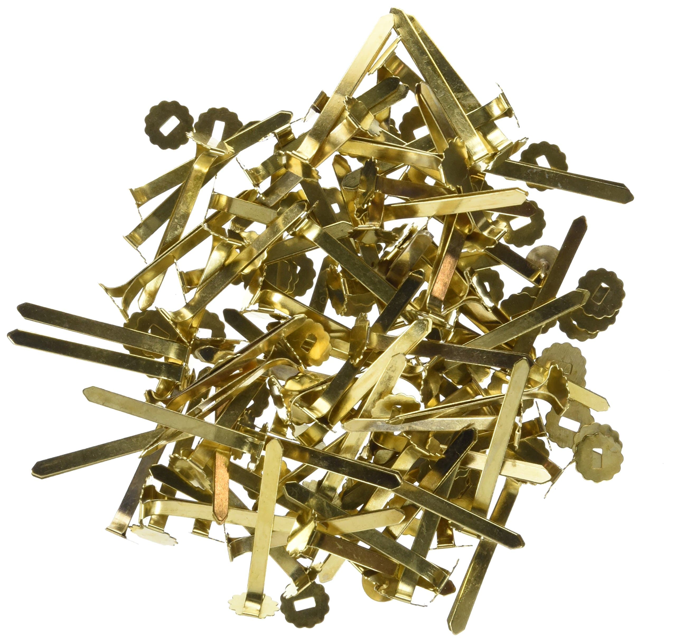 Plus Office FL-41 - Round-Headed Brass Fastener with Washer - Pack of 100, 41 mm