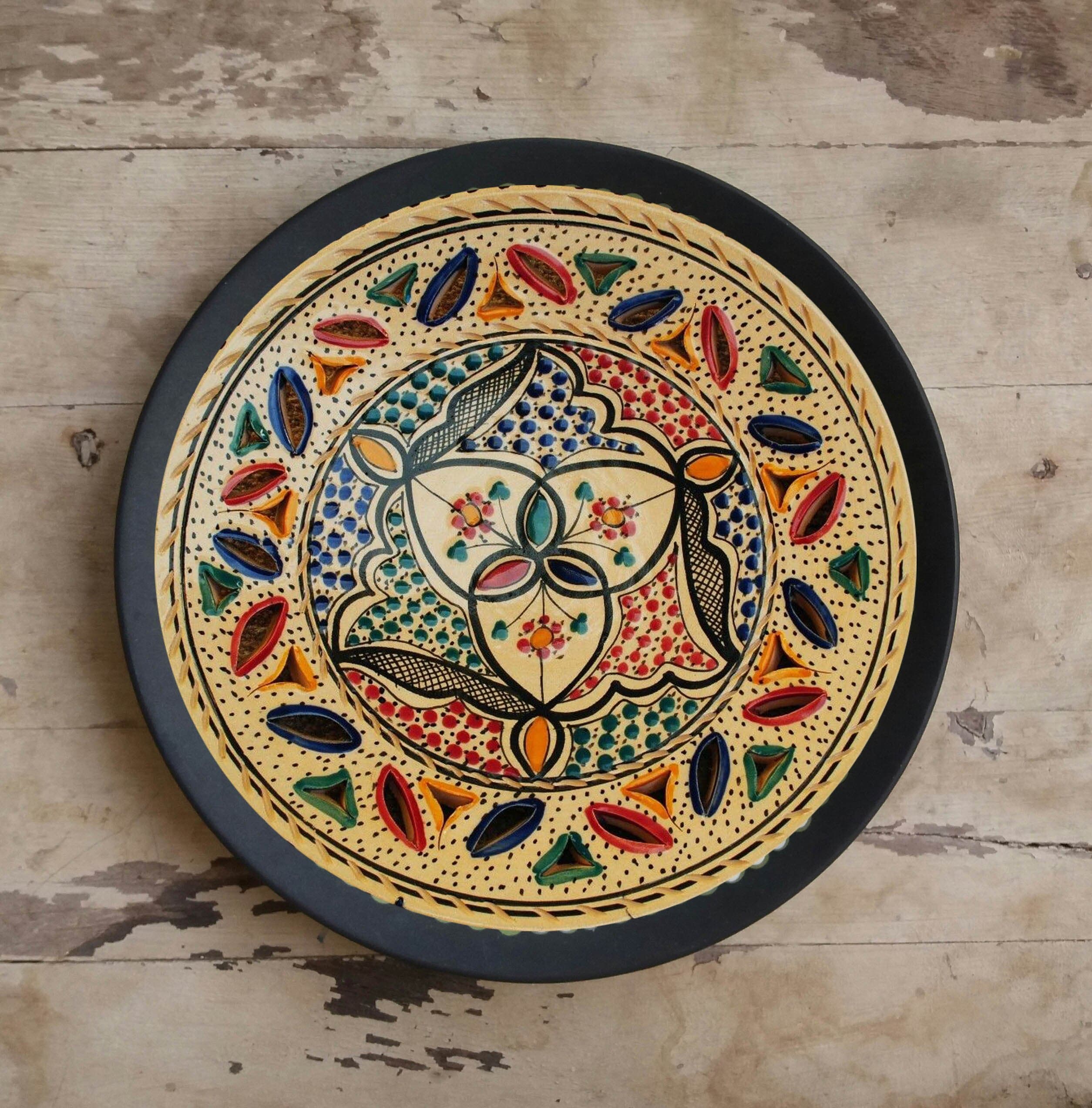 CraftedIndia Abstract Art Turkish Ceramic Wall Decor Plate
