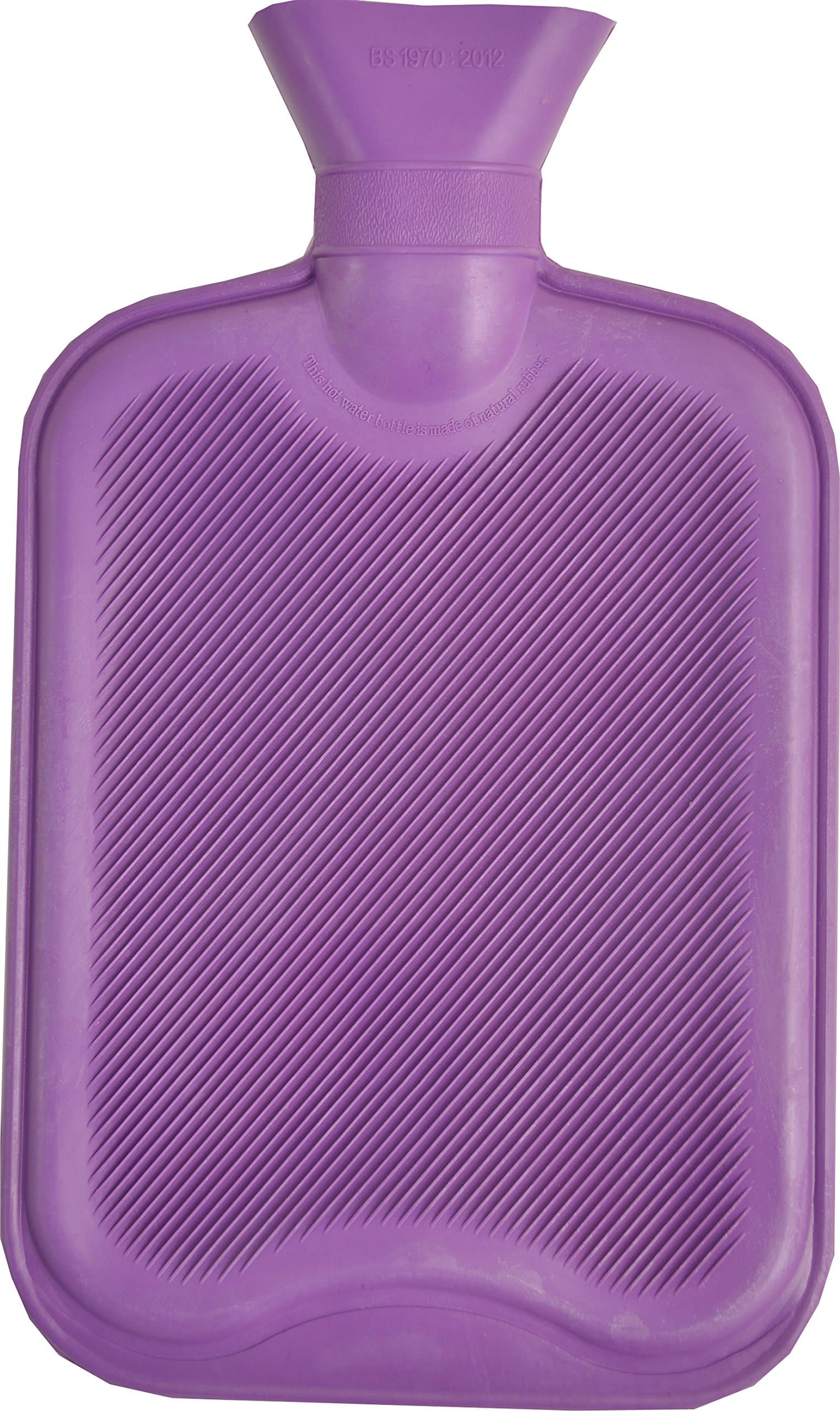 2L Ribbed Hot Water Bottle, Lilac