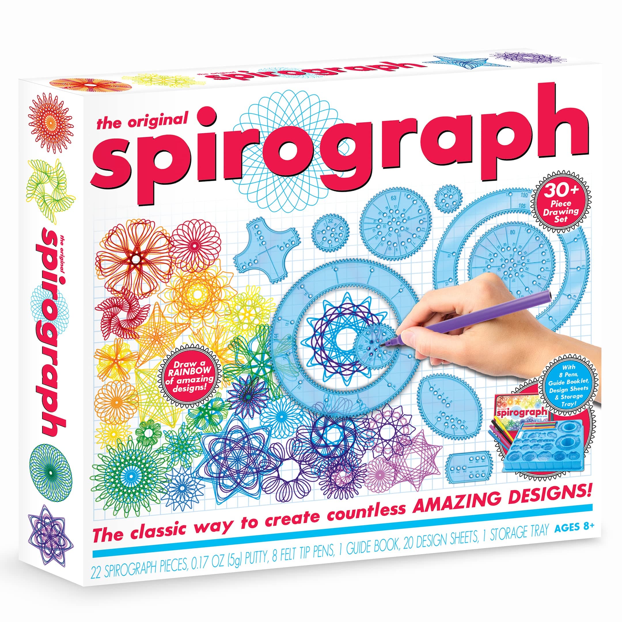 Spirograph Original Set - Create Amazing Endless Designs - 30 Pieces Set Including Precision Parts, Pens & Spiro-Putty - Creative Arts & Crafts Activity for Ages 8 and up - Packaging May Vary
