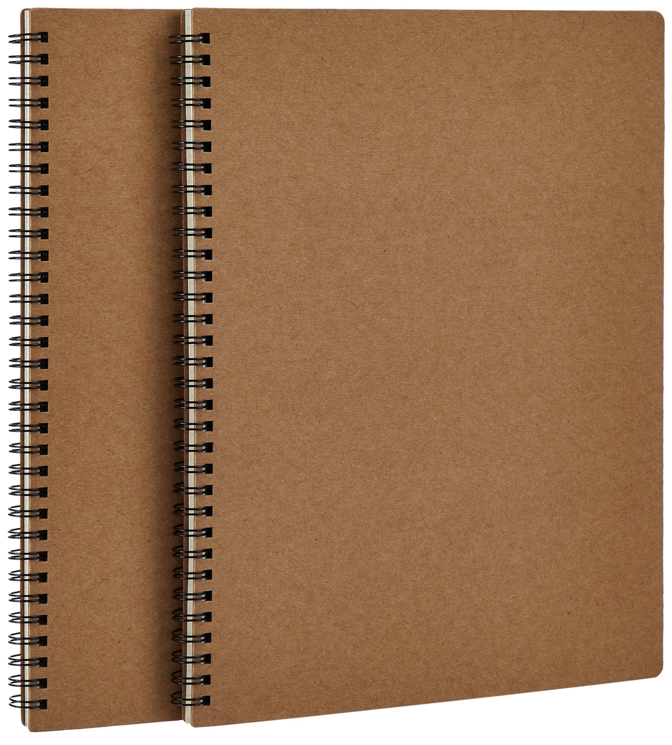 - amazon basics Dot Grid Notebook, 100 Pages, A4 Size (8.5x11 inches), Dotted Pattern 5MM, Kraft Cover, Pack of 2