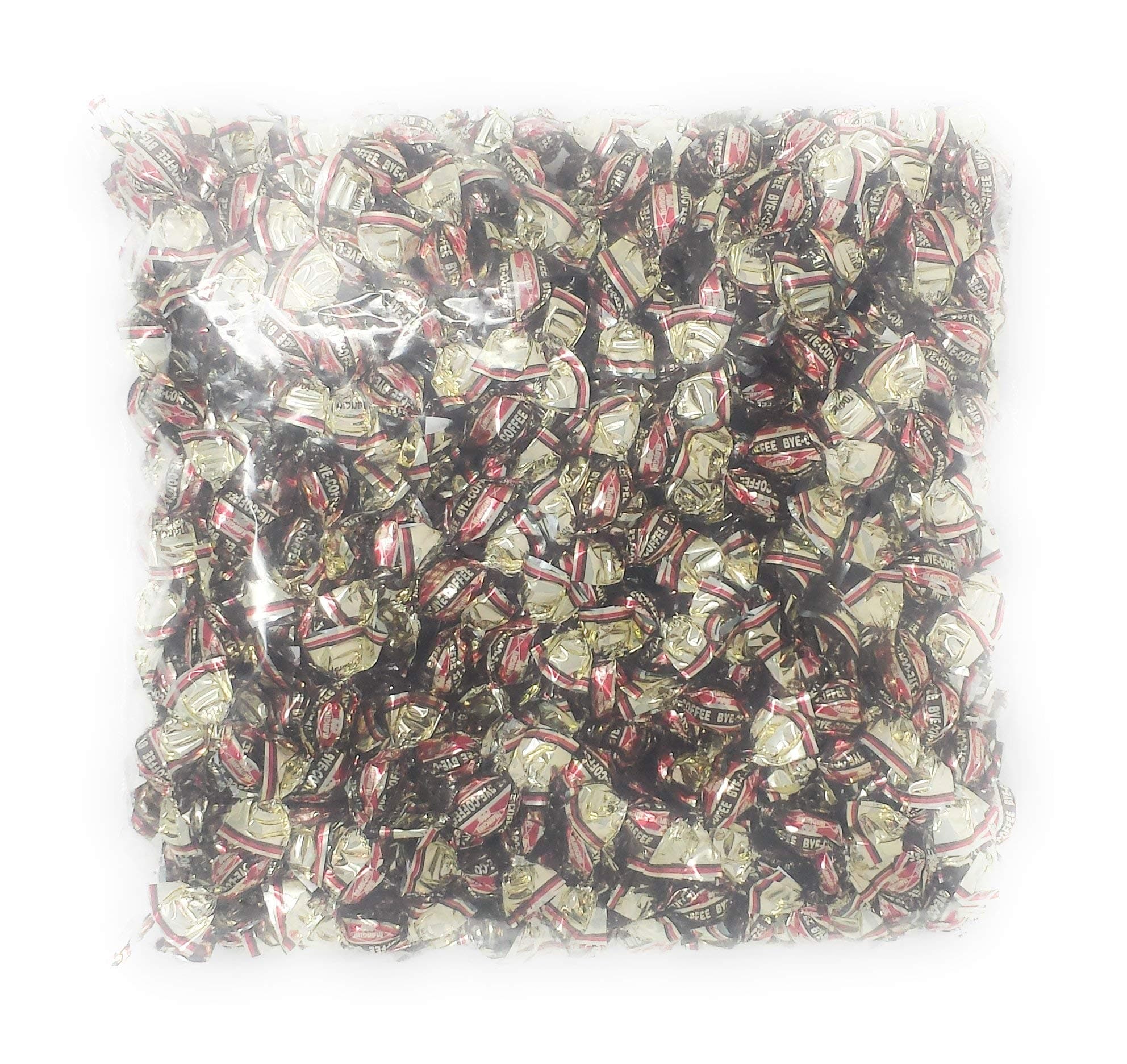 Mangini Candy Bye Bye Coffee Hard Candy (3 bags) each Bag 2.2 Pounds, soft on the outside hard.in the inside
