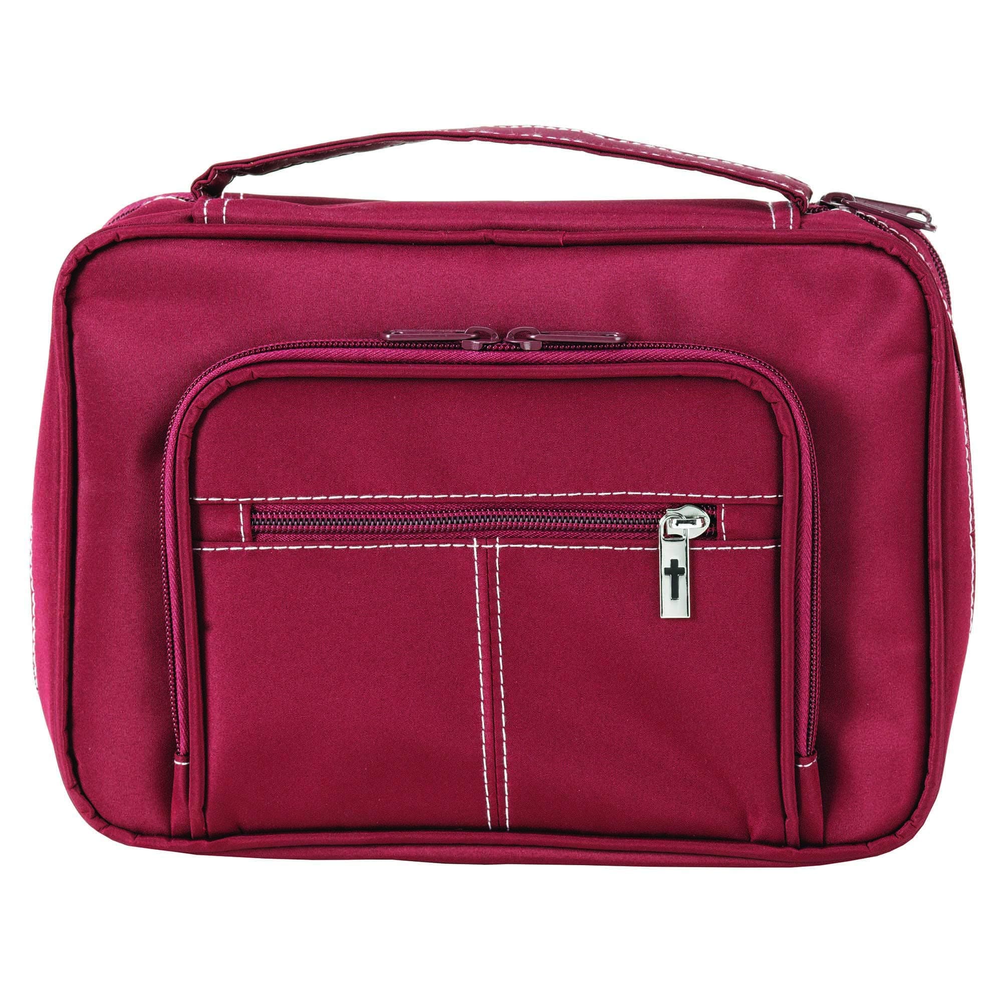 Burgundy Red Microfiber Bible Cover with Study Kit, X-Large