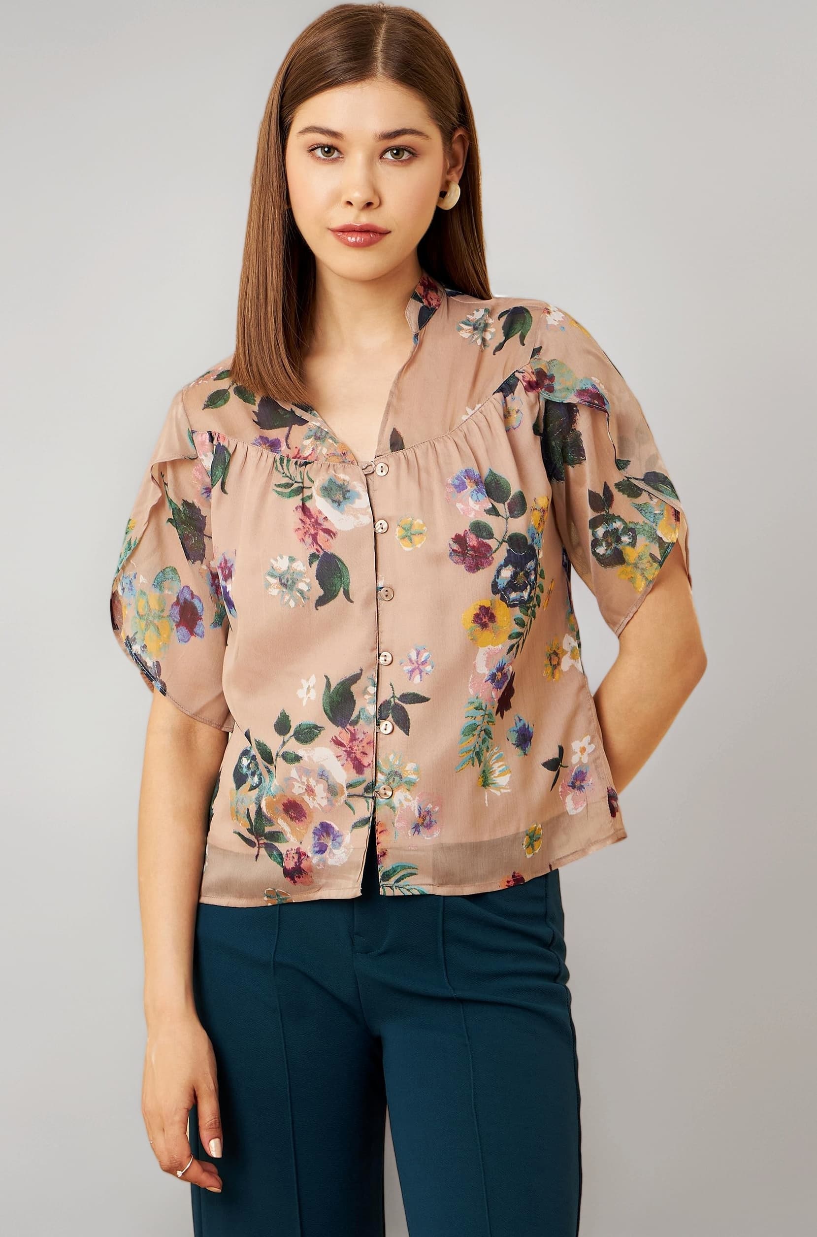 Women's Floral Regular Fit Blouse