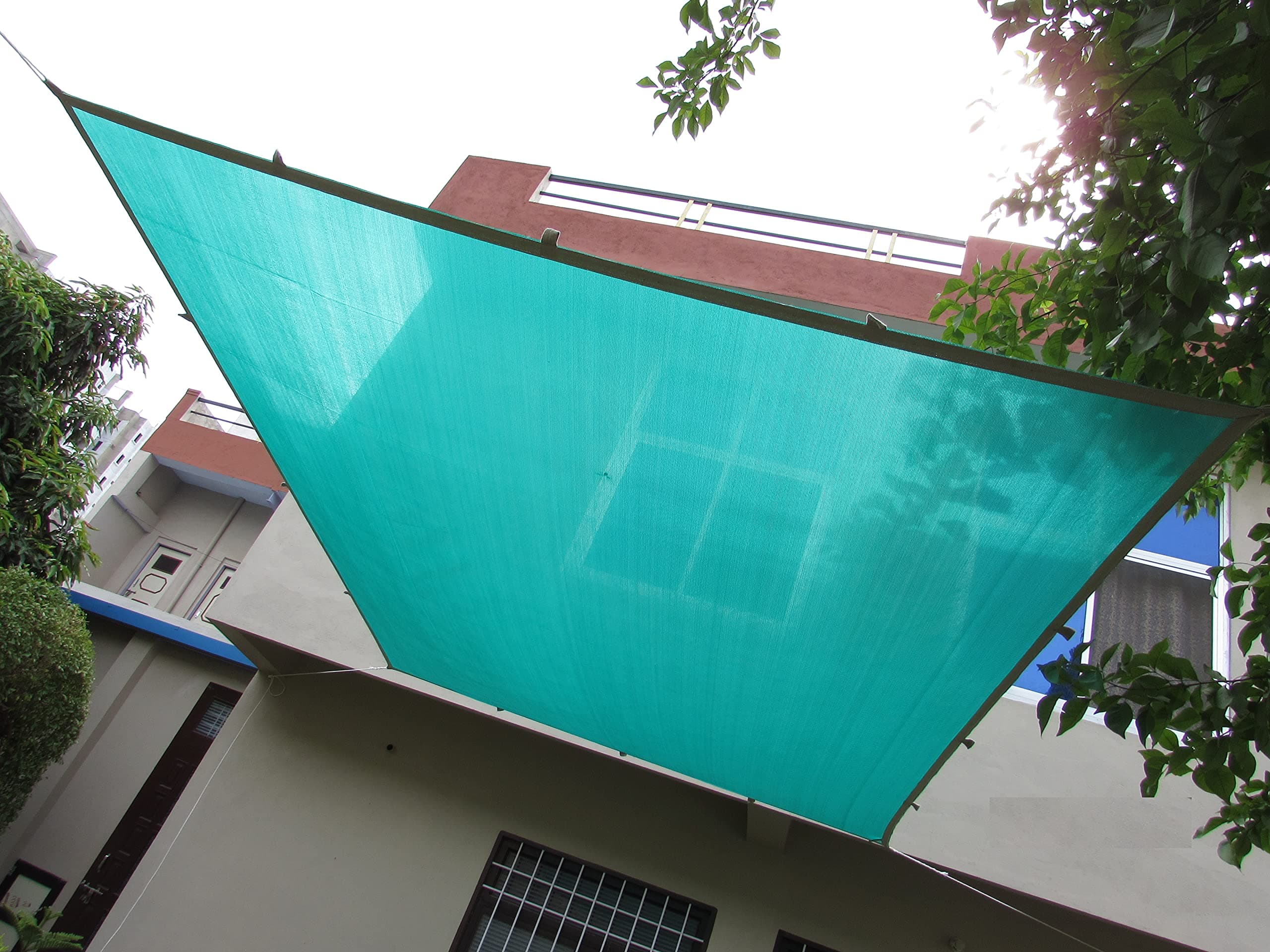 THE KD HOUSE Multi Purpose Shade net/Argo net/Green net/-75% Sun Block (NET-10 X 4 FT) net with niwar Stitched