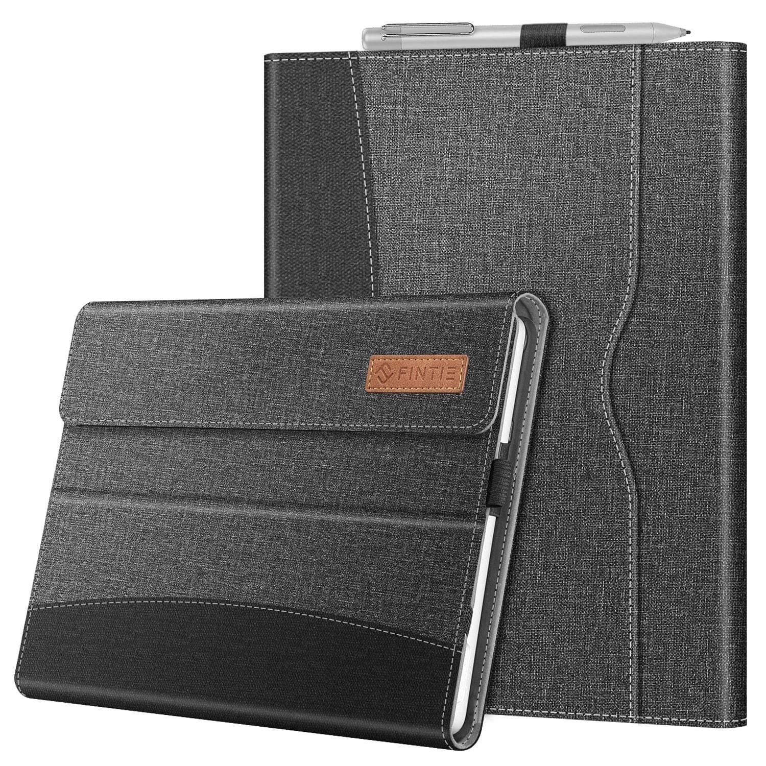 Case for Microsoft Surface Go (4/3/2/1) 2023-2018, 10.5 Inch Multi-Angle Portfolio Cove w/Pocket, Compatible with Kickstand and Keyboard, Grey