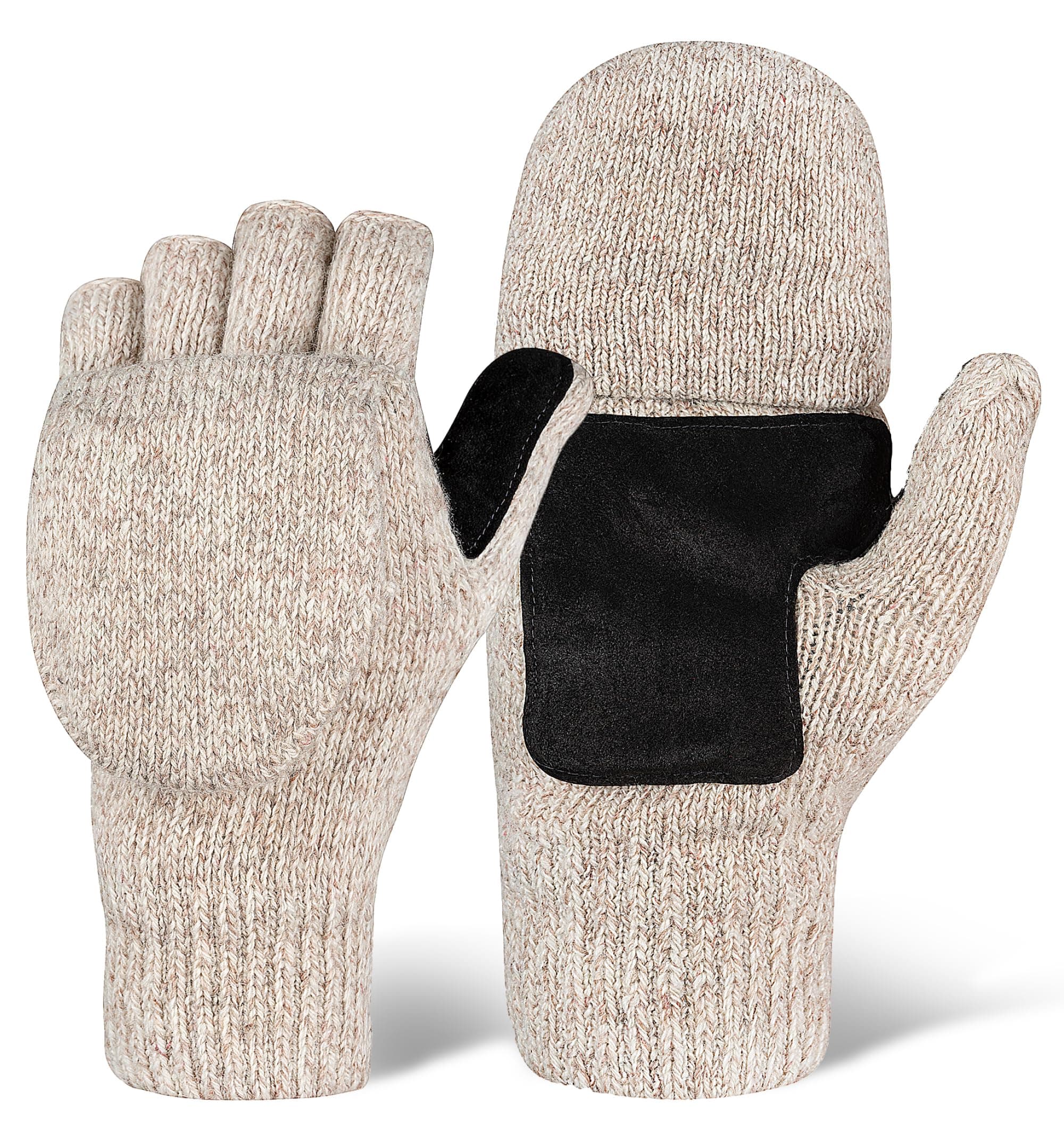 OutdoorEssentials Fingerless Winter Gloves(Off-White)