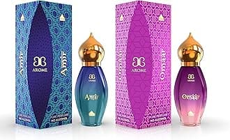 Taj Edition Attar Combo Pack of AMIR and OMAAR (9ml Each) | Pure Attar Perfume | No Alcohol Unisex Perfume Roll-On For Men And Women
