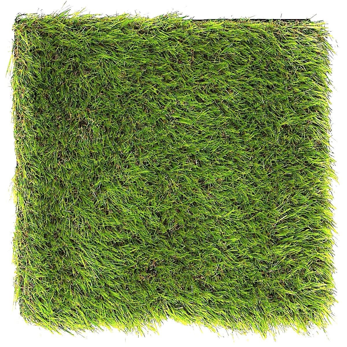 LULIND - 1 Artificial Grass Square Tile - 31x31 cm Small Green Turf Rug,Natural