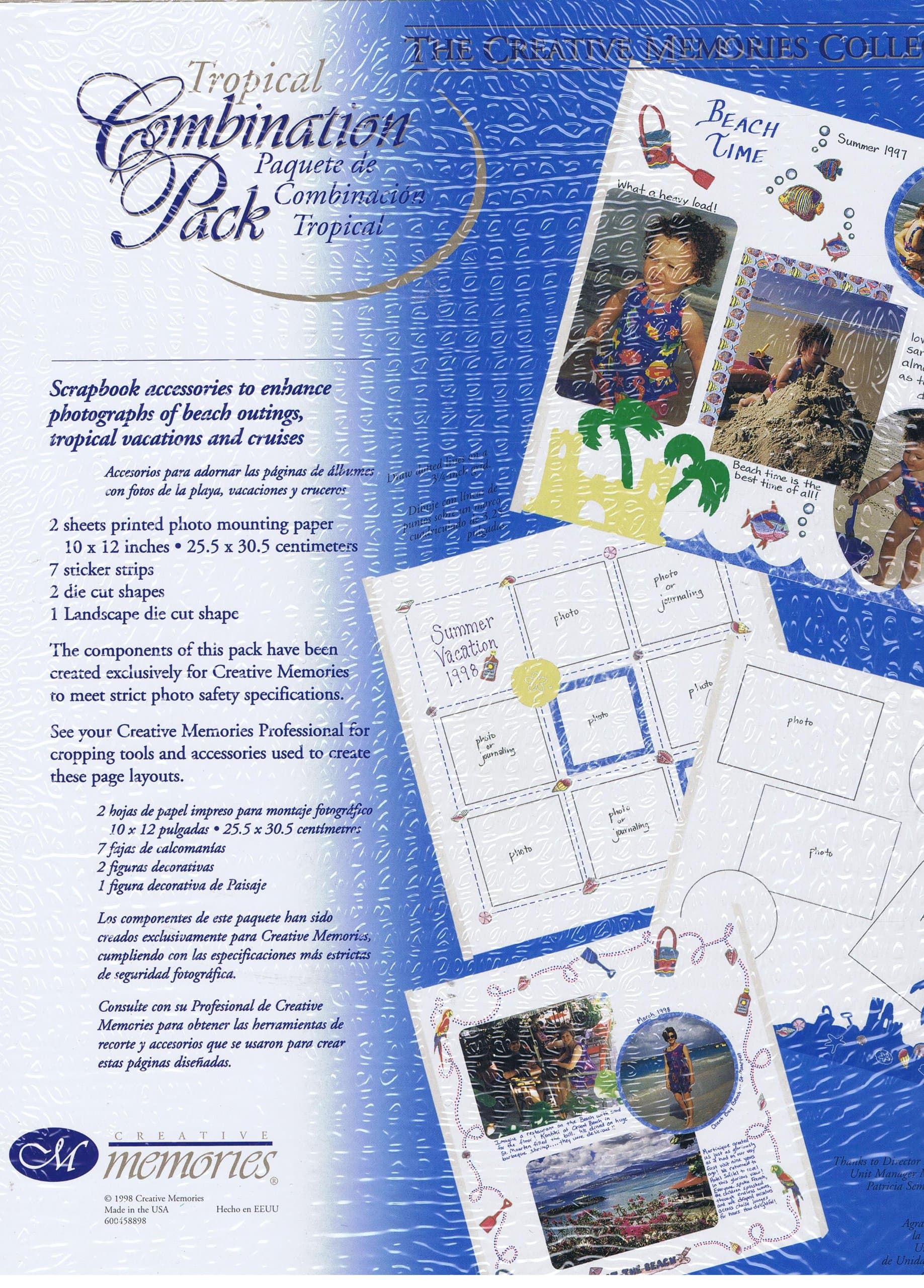 1 X The Creative Memories Collection Tropical Combination Pack