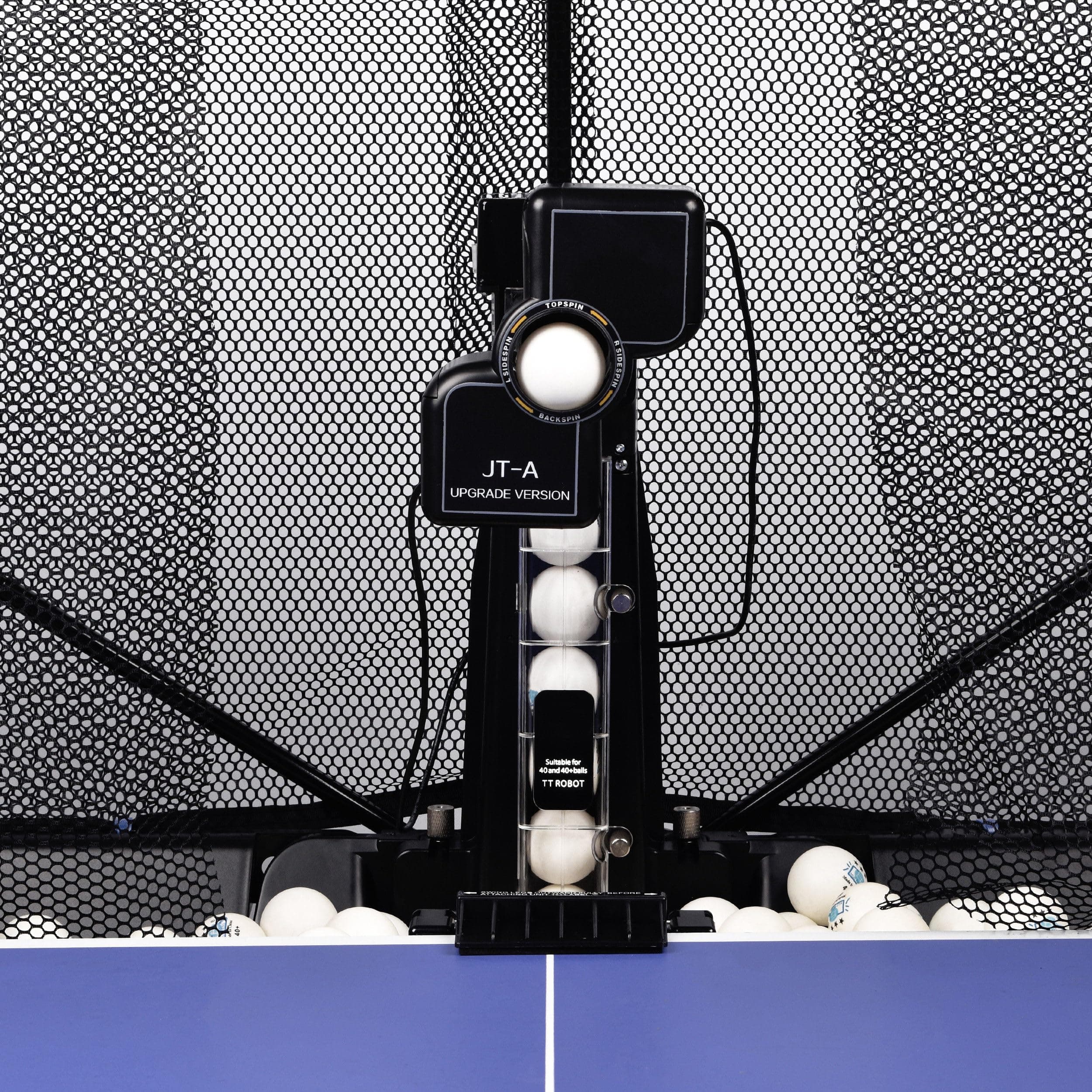WAYMARK Table Tennis Robot Ping Pong Ball Machine JT-A Automatic Ping Pong Robot Trainer Table Tennis Robot Machine with Net and 100 Balls