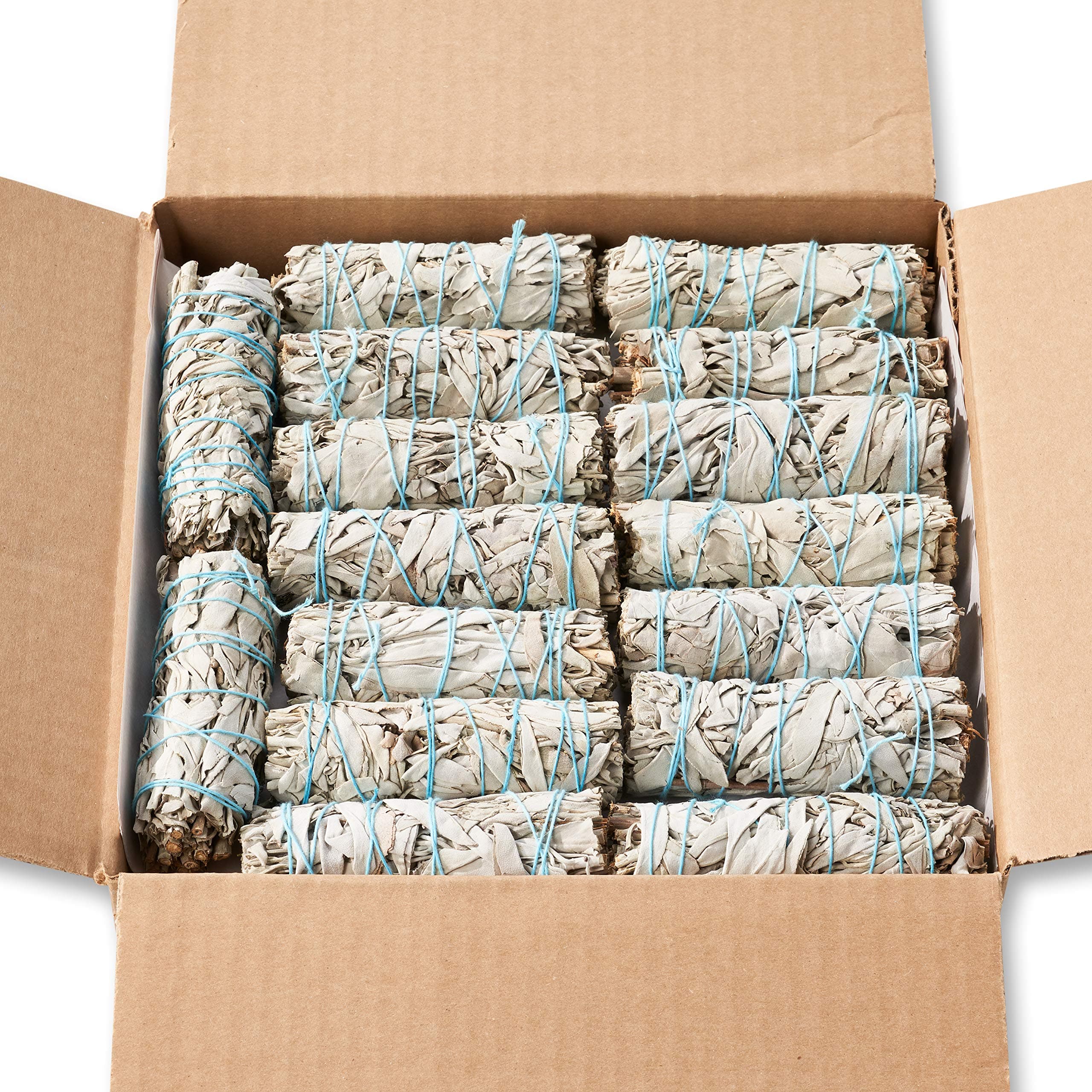 BLUE RIVER SAGE 12 Pack White ~ Smudge Sticks for Smudging & Cleansing Energy ~ Bulk/Wholesale ~ Sustainably Grown (12 Pack)