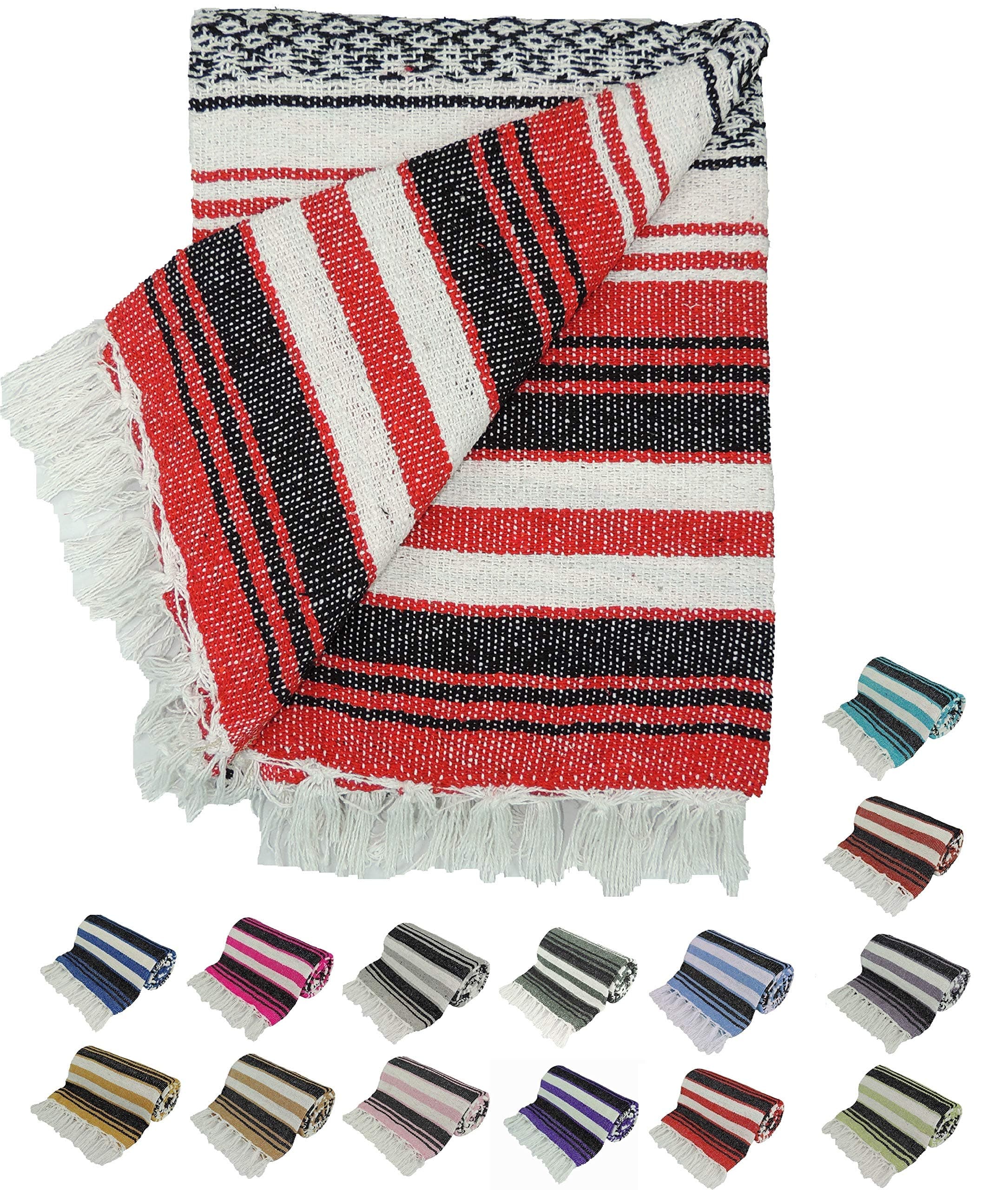 Traditional Yoga Blanket. (Red)