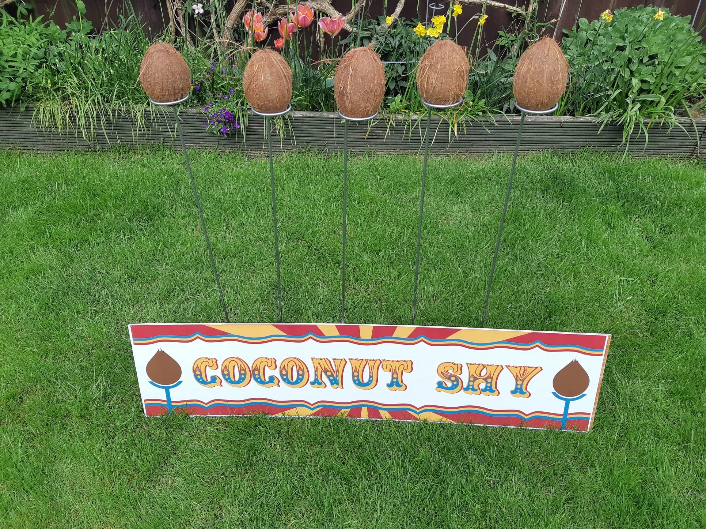 Coconut Shy stakes 5 Pack GALVANISED material. Stakes only nothing else.