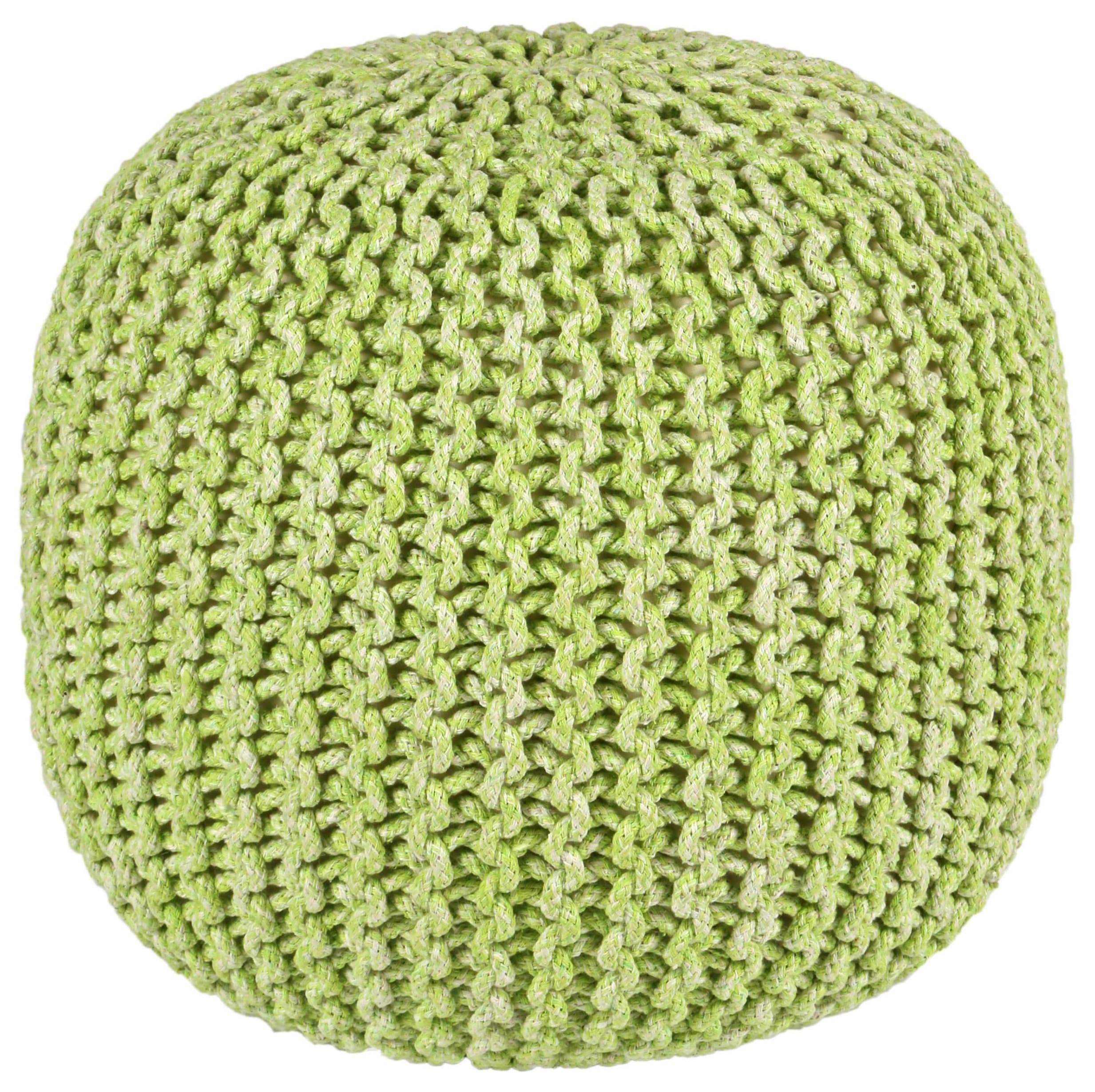 Pouf Ottoman Pouf, 16-Inch, Green
