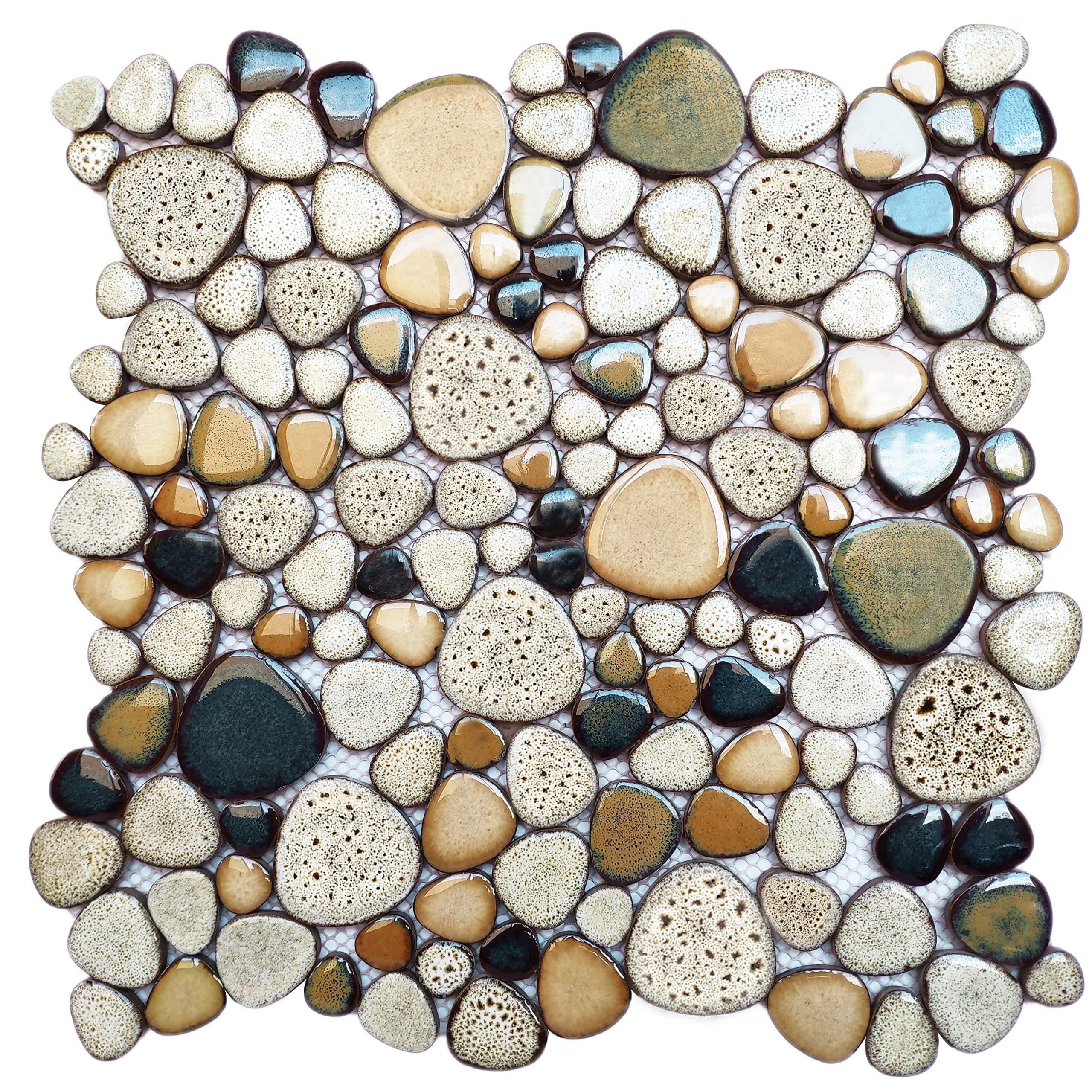 Brown Ceramic Pebbles Tile