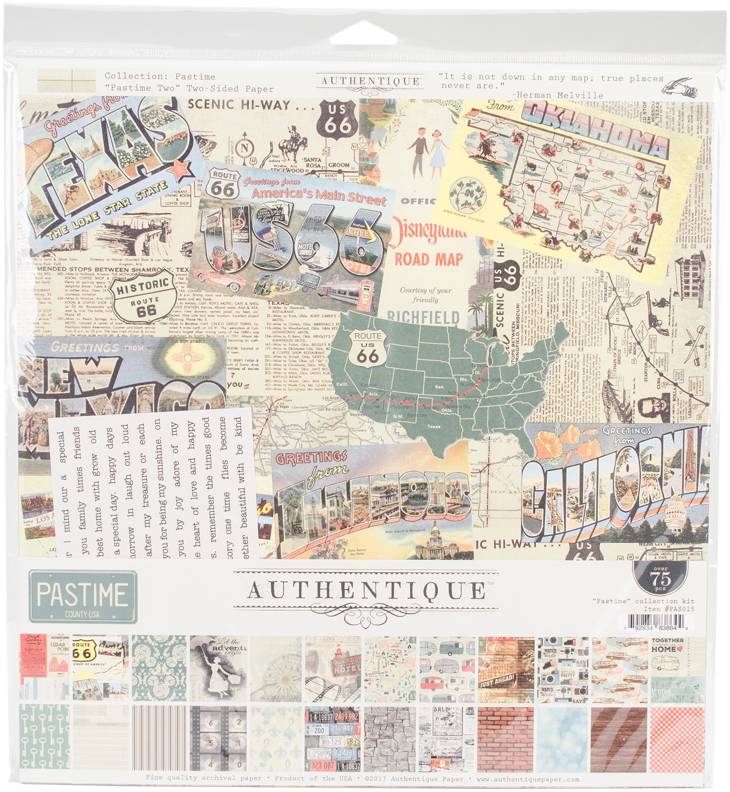 Authentique 12x12 Pastime Collection Kit