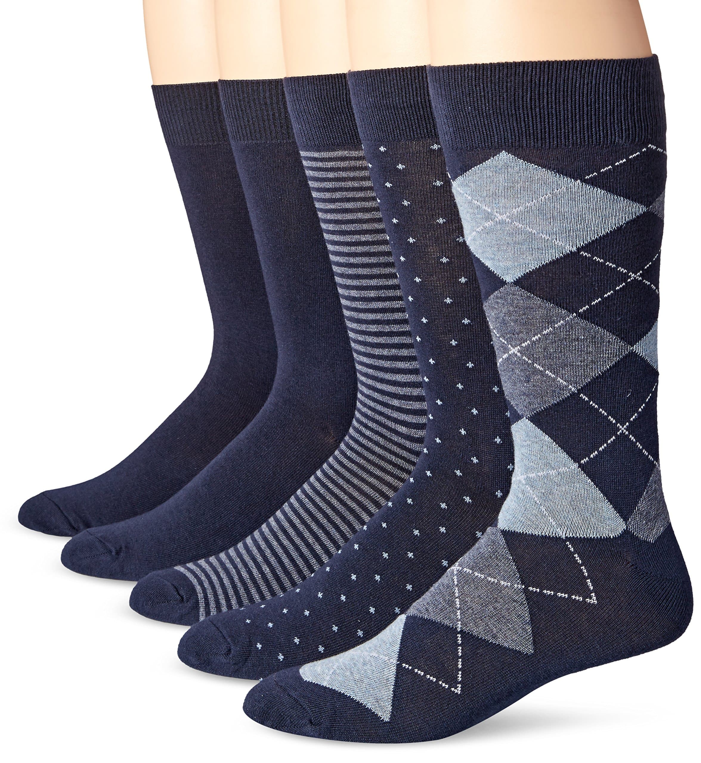 Amazon Essentials Men's Comfortable Patterned Novelty Socks