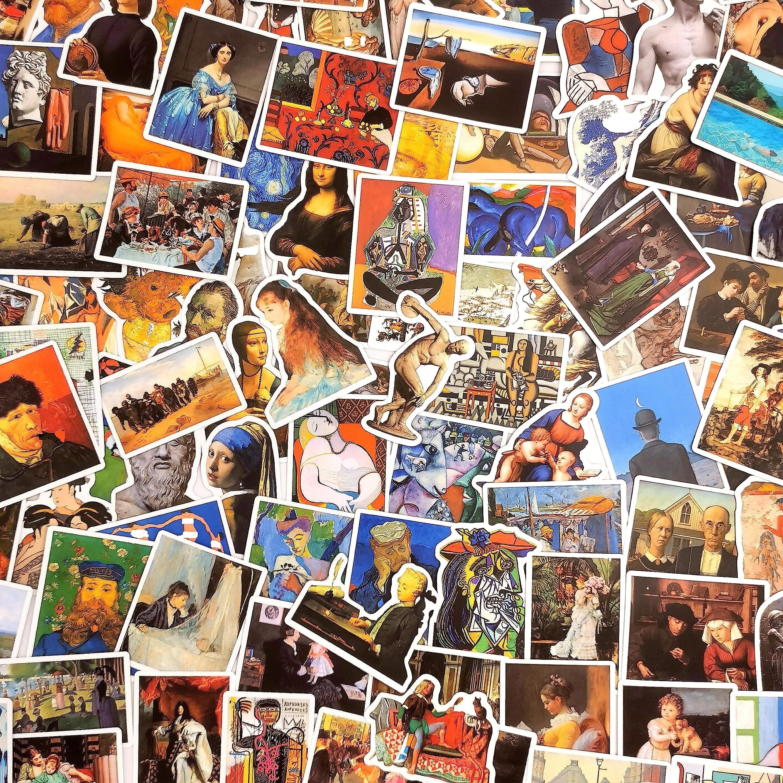 famous painting stickers