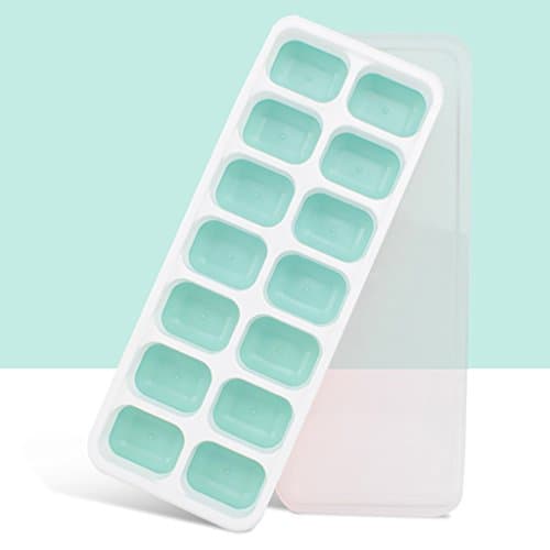 Ice Cube Tray Silicone Ice Cube Trays, Flexible Ice Cube Molds, Food Grade Ice Tray Molds, Ice Ball Storage Containers, Ice Cube Tray Molds with Non-Spill Lid, Best for Water, Cocktail and Other Drink ice molds ( Color : #B )