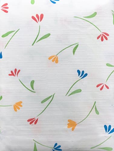 Caual Dining Range Spring Flower Soft Flannel Backed (PEVA) Easy Care Wipe Clean Tablecloth 52in x 70" (132cm x 178cm) Approximately. Ideal For 4-6 Place Settings