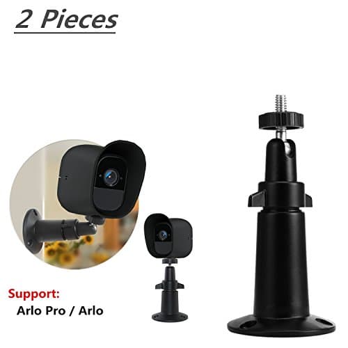 2-Pack Security Camera Wall Mounts for Arlo Camera Mount for Netgear Dropcam Arlo Q Pro HD GO CCTV Screw Wall Adjustable Swivel 360 Degree Outdoor Indoor Anti Theft Ceiling Table Mount