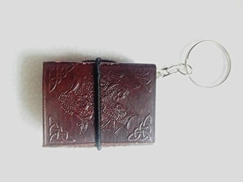 dragon leather diary, with keychain, Keyring Novelty Gift Idea