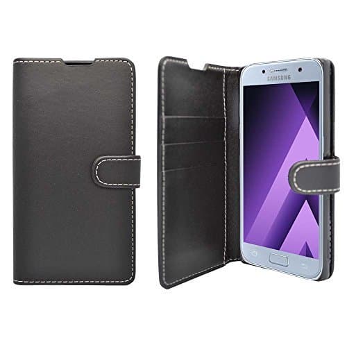 Mobile Phone Case Cover Compatible For Galaxy A3 2017 Wallet Flip Stand Card Slot PU Leather Magnetic Closure Case Cover In Black