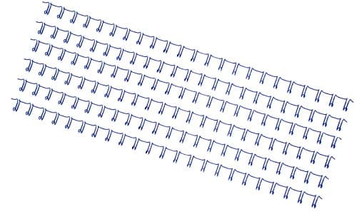 Coloured Ring Binding Spines Wire Binding Combs, Metal, approx. 170 pages A4 22.2 mm Diameter, Pack of 50, Blue, 23