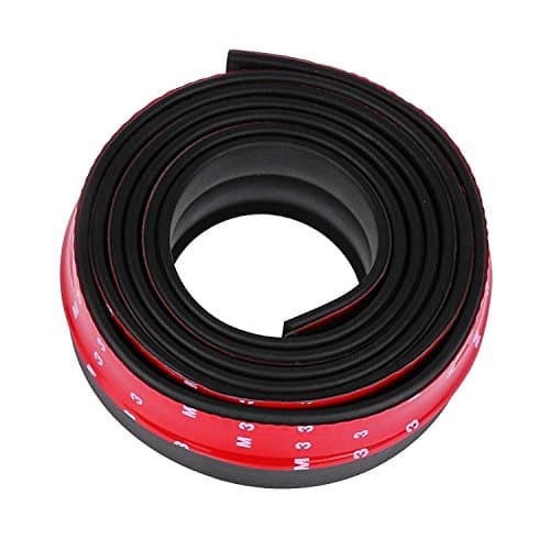 Notens Universal Rubber Front Bumper Protective Lip Spoiler Rubber Protection Body Trim 2.5 m / 8.2 ft