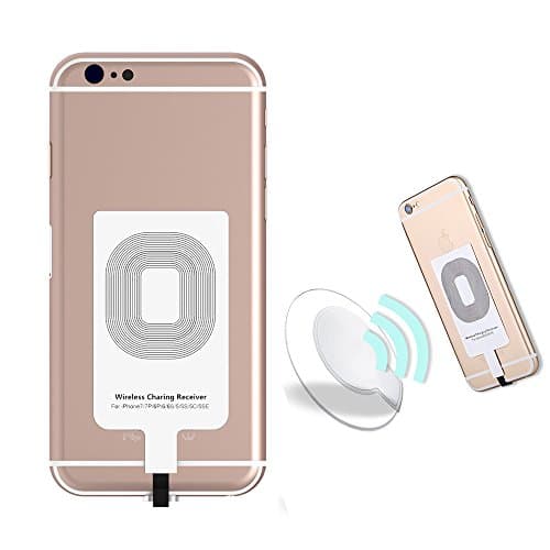 iPhone Wireless Charging Receiver, MYOLDSX Slim Weight Magic Tag Qi Wireless Charger Receiver Patch Module Charging for iPhone 8/7/6/6S/5/5S/X/SE/Plus